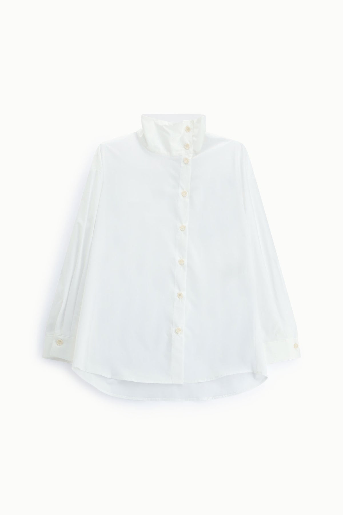 Chemise fluide manches larges en coton blanche – Femme