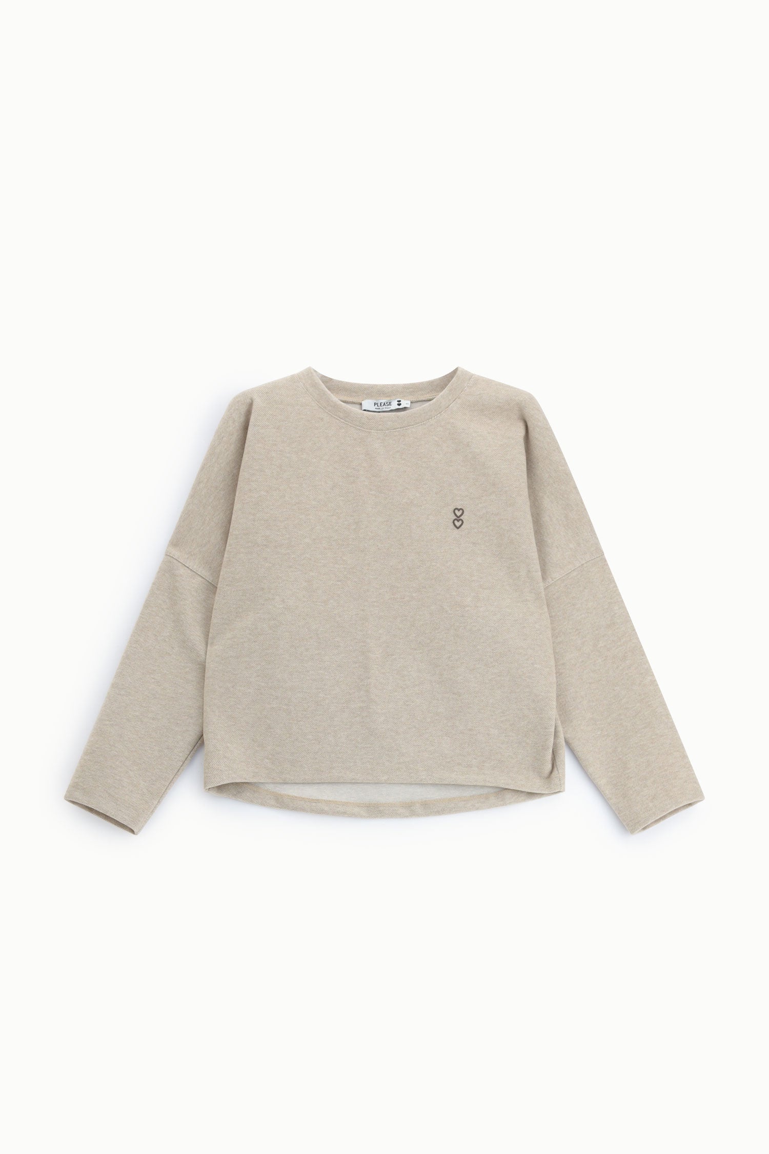 Sweat beige Please Femme vue produit