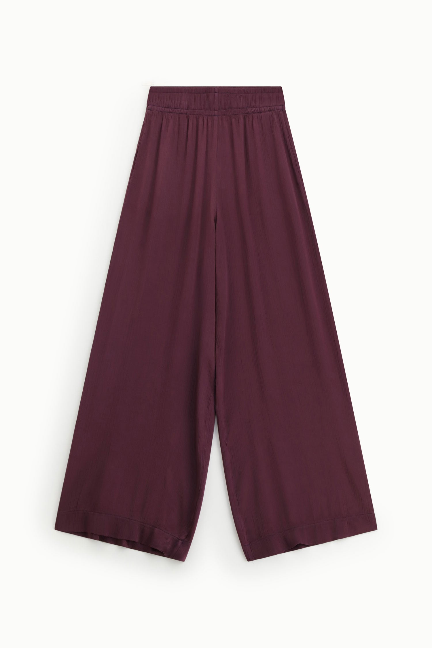Pantalon aubergine en viscose Dixie Femme vue de face