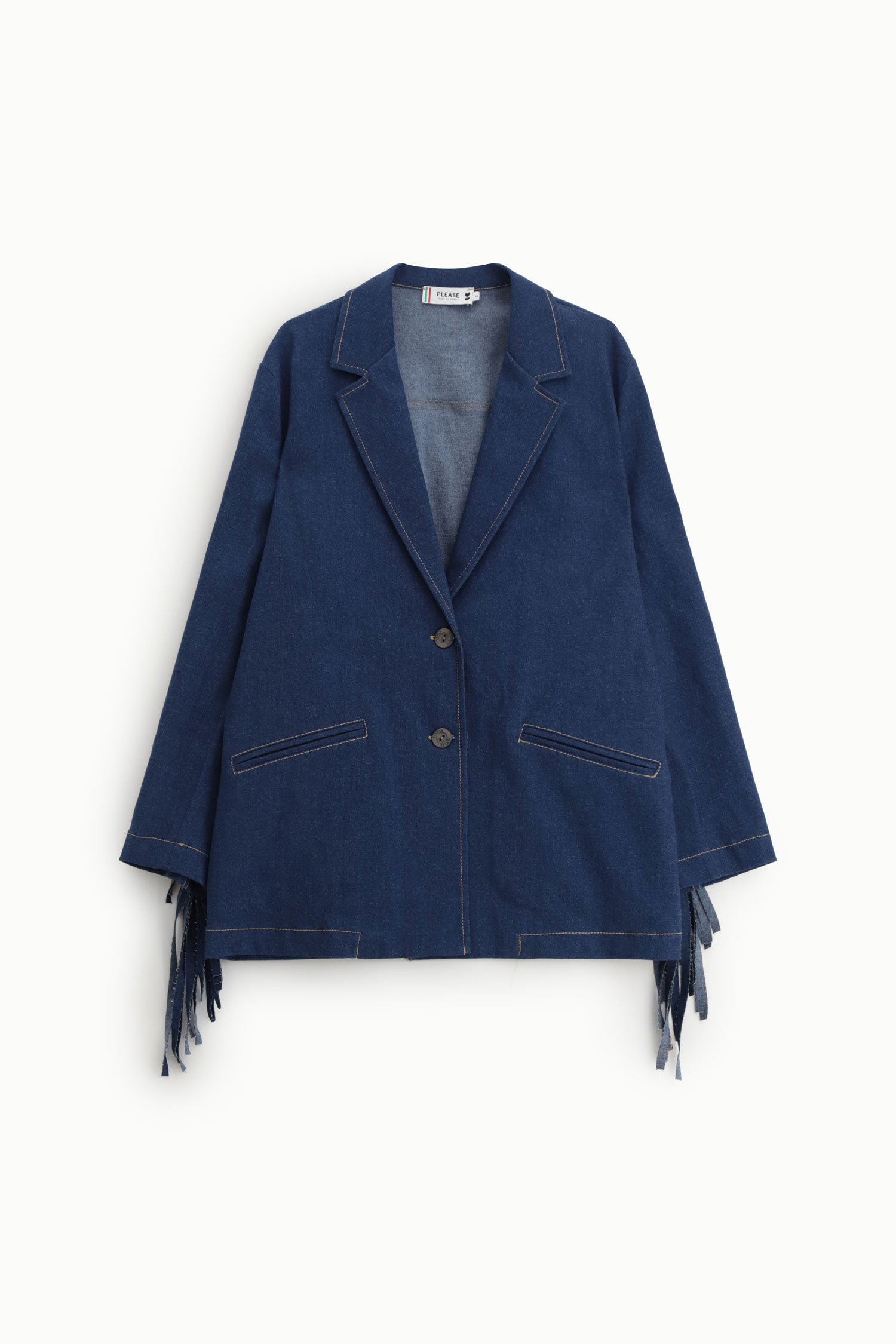 Blazer en jean a franges - Please