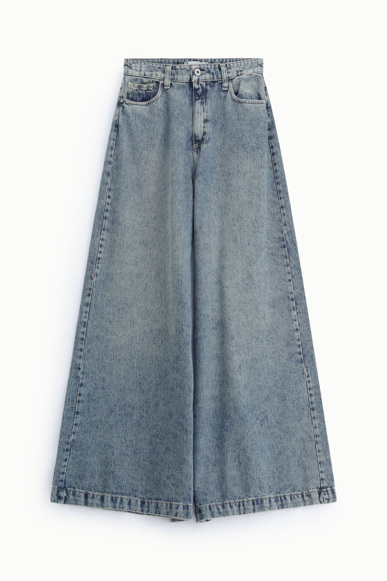 Jean jambe large en denim bleu Please Femme vue produit