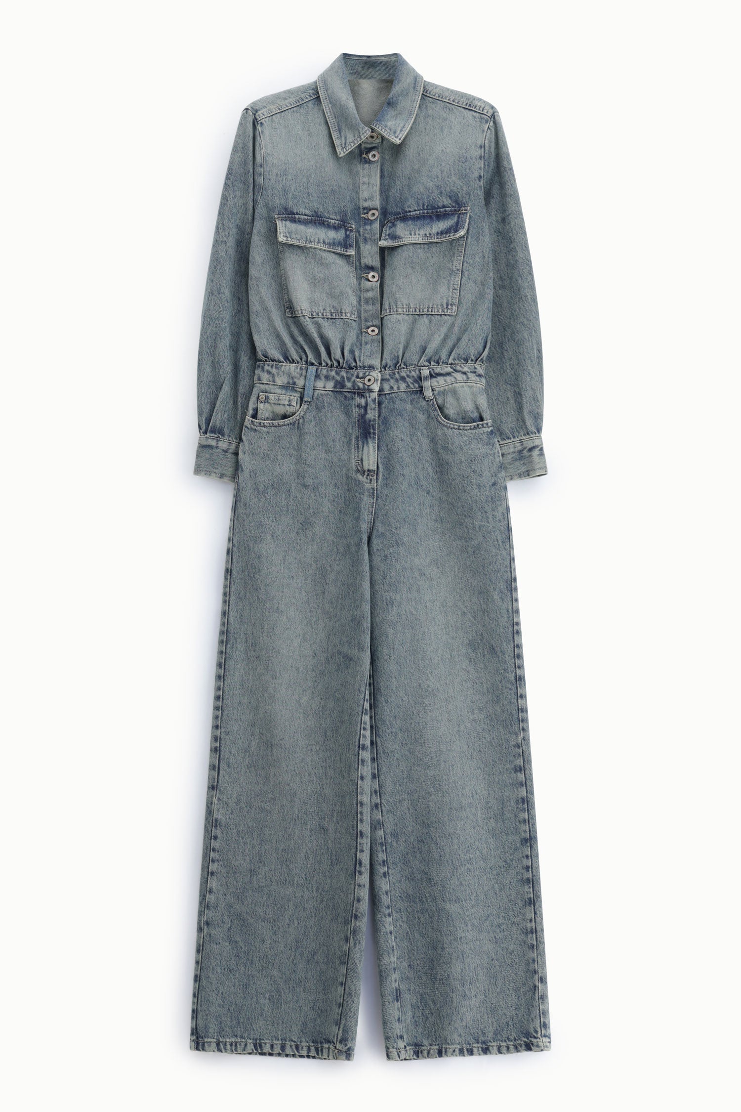 Combinaison en denim bleu Please Femme vue produit
