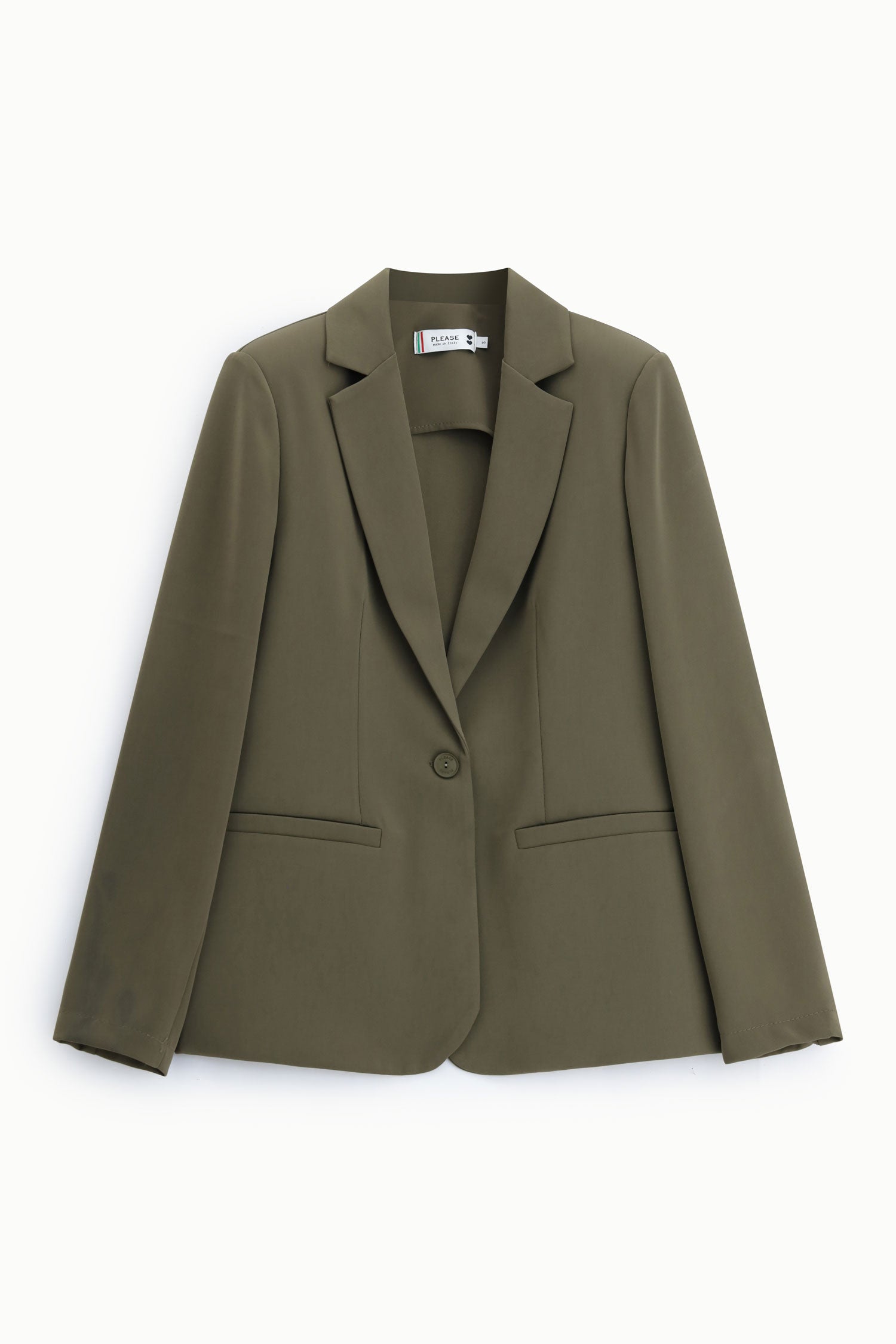 Veste de tailleur en crepe kaki Please Femme vue produit