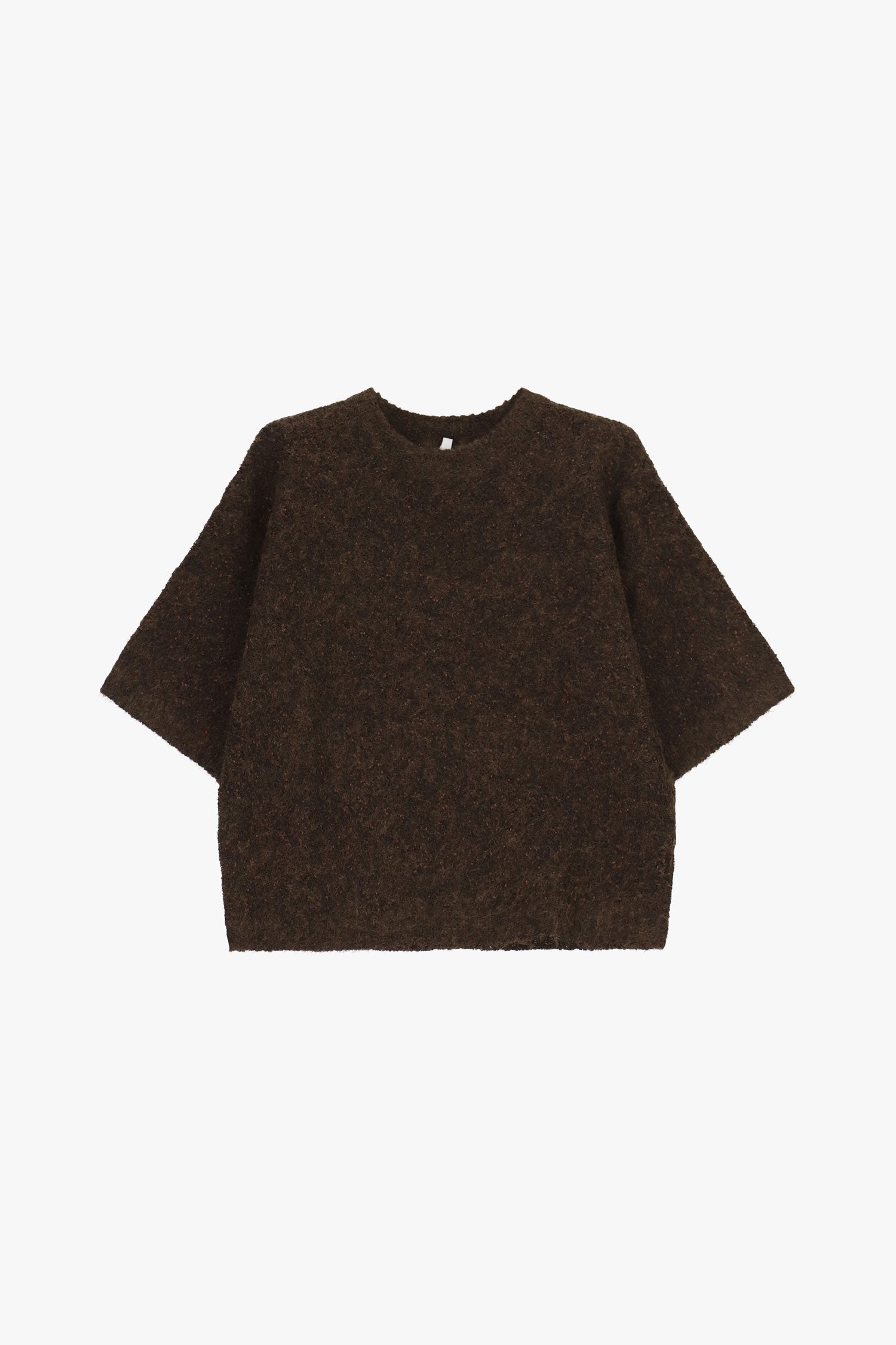 Pull en maille à sequins ton sur ton chocolat Imperial Femme