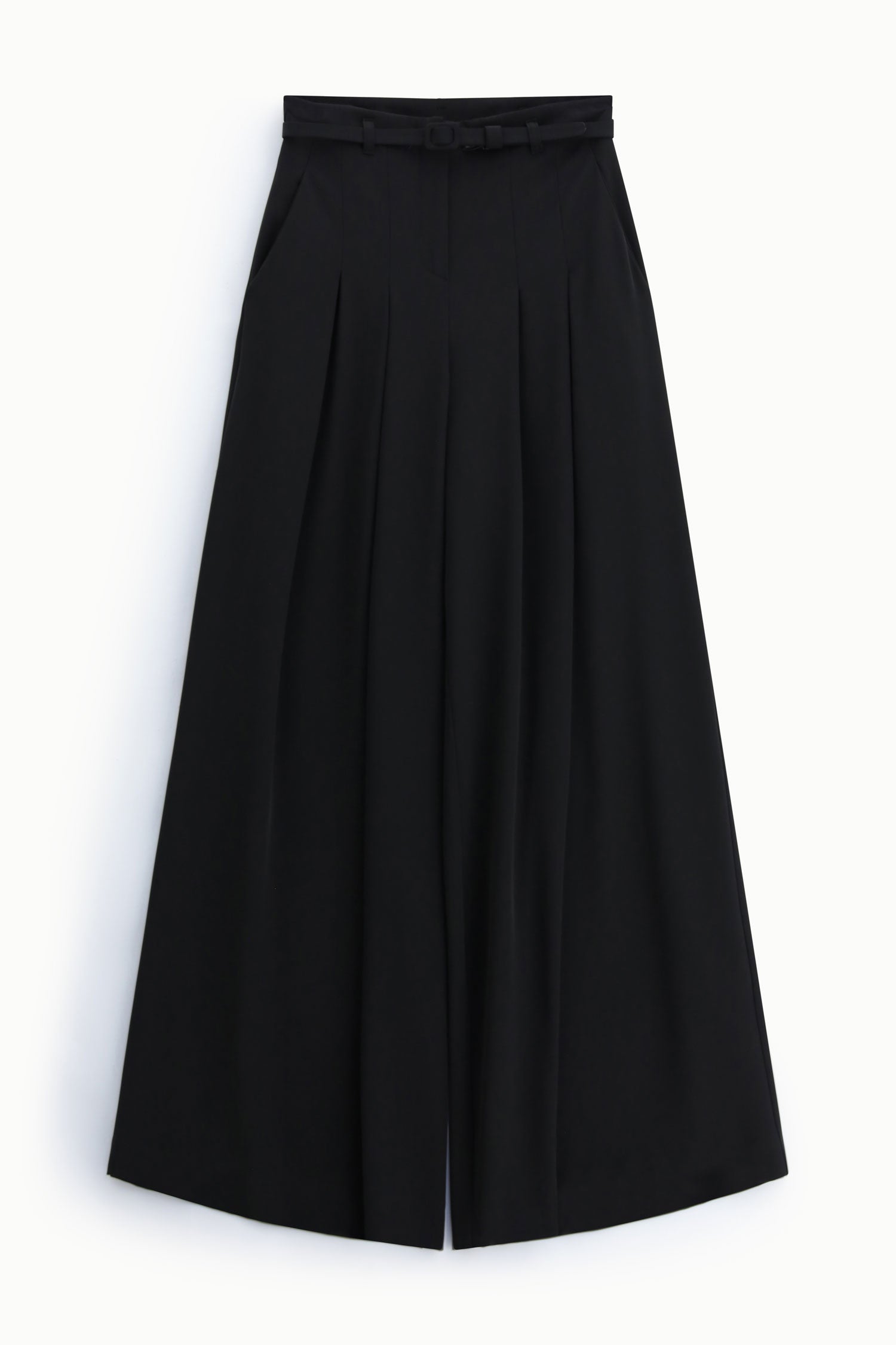 Pantalon palazzo taille haute ceinturé noir Imperial Femme