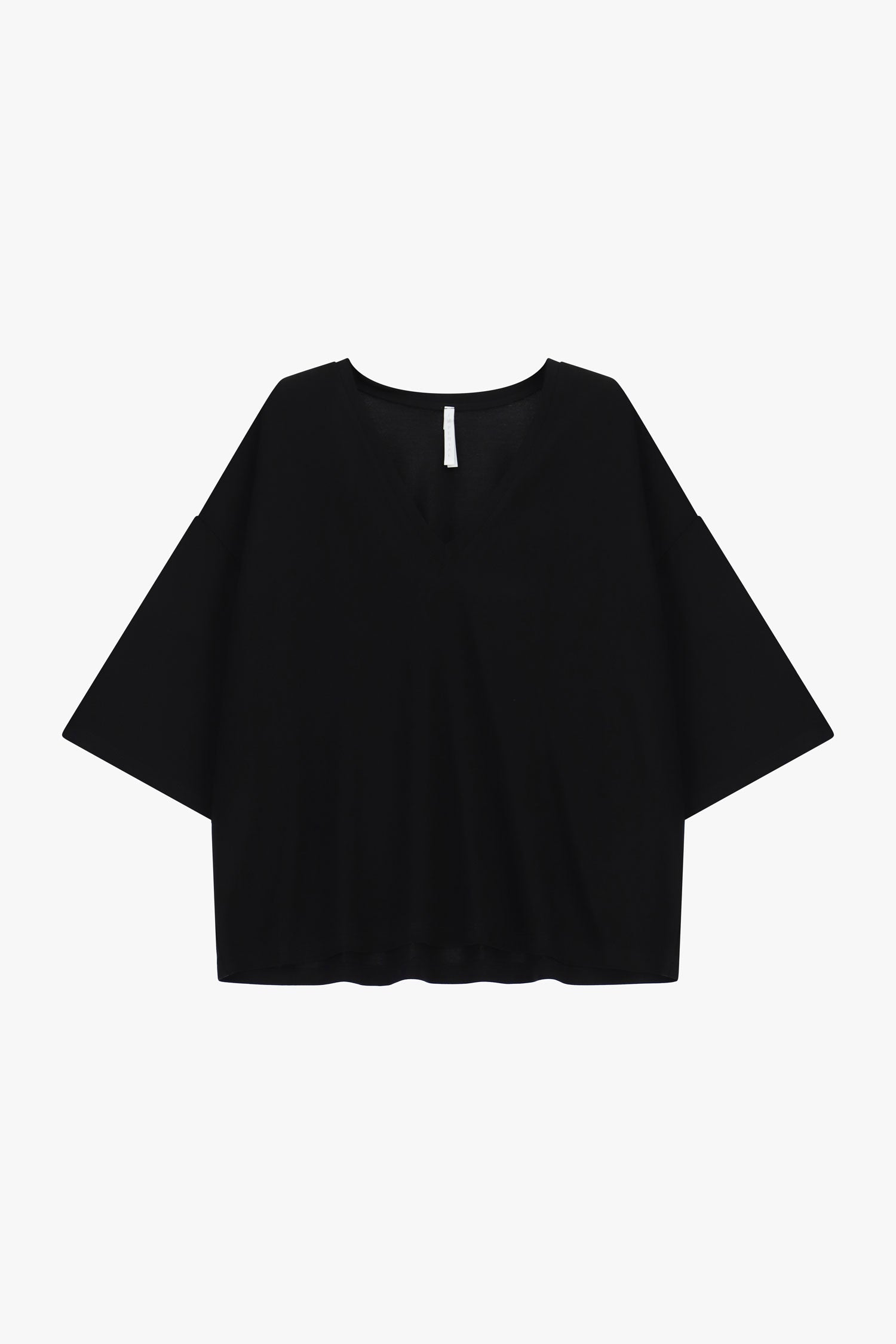Top ample manches chauve-souris col V noir Imperial Femme