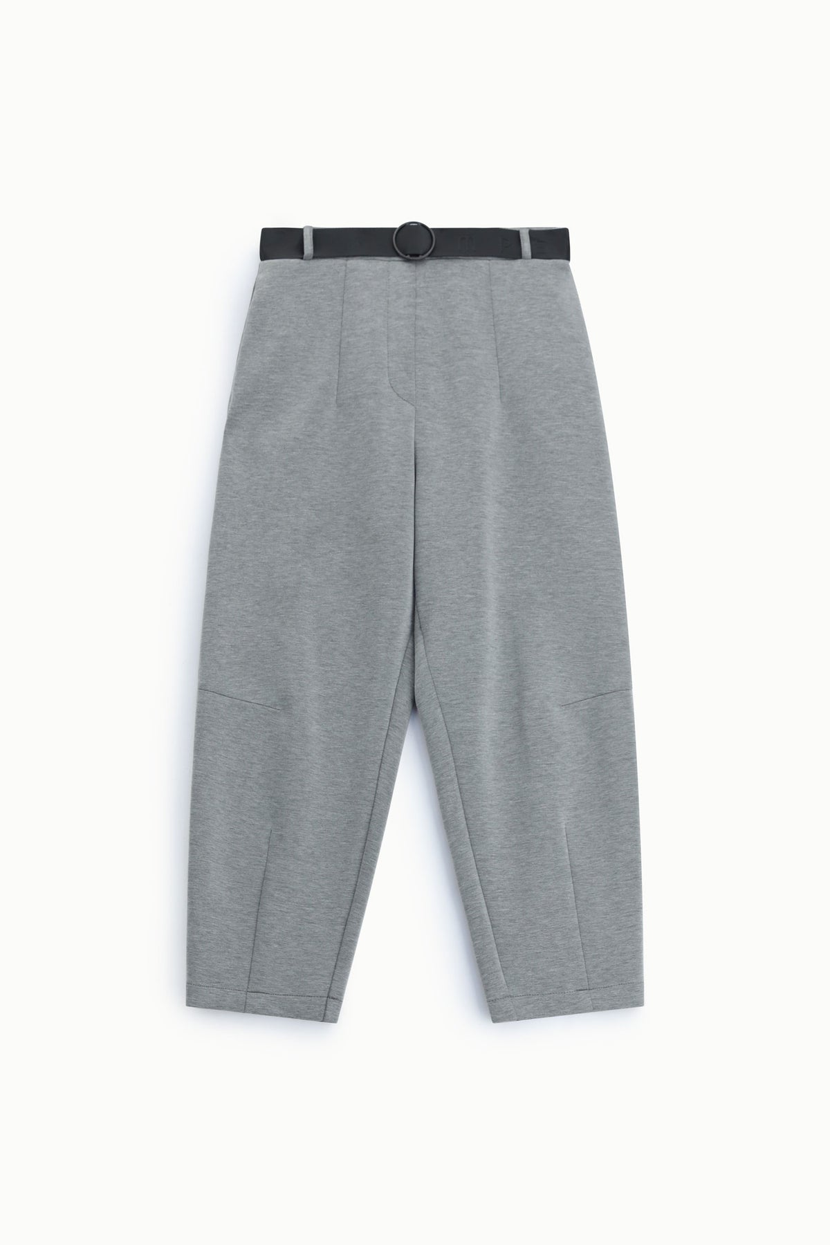 Pantalon carotte ceinturé gris foncé – Femme