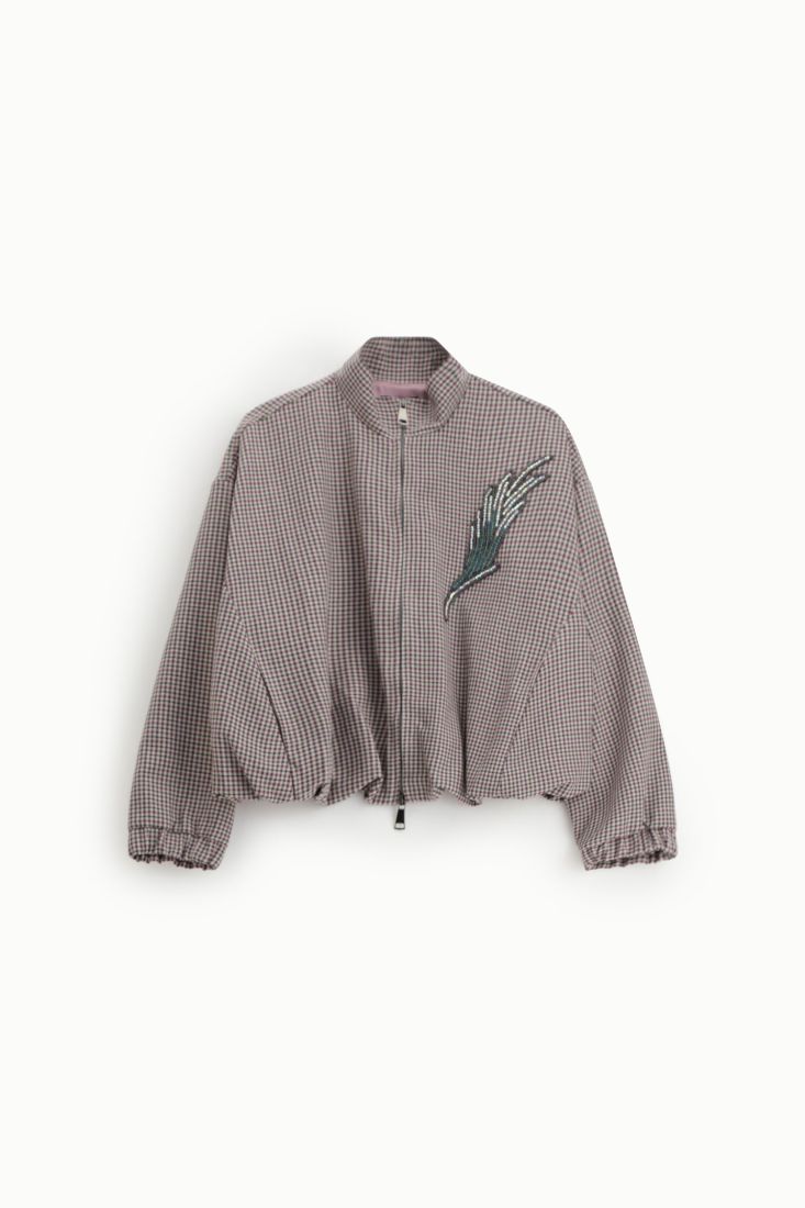 Blouson bomber imprime avec broderie multicolore Dixie Femme vue produit