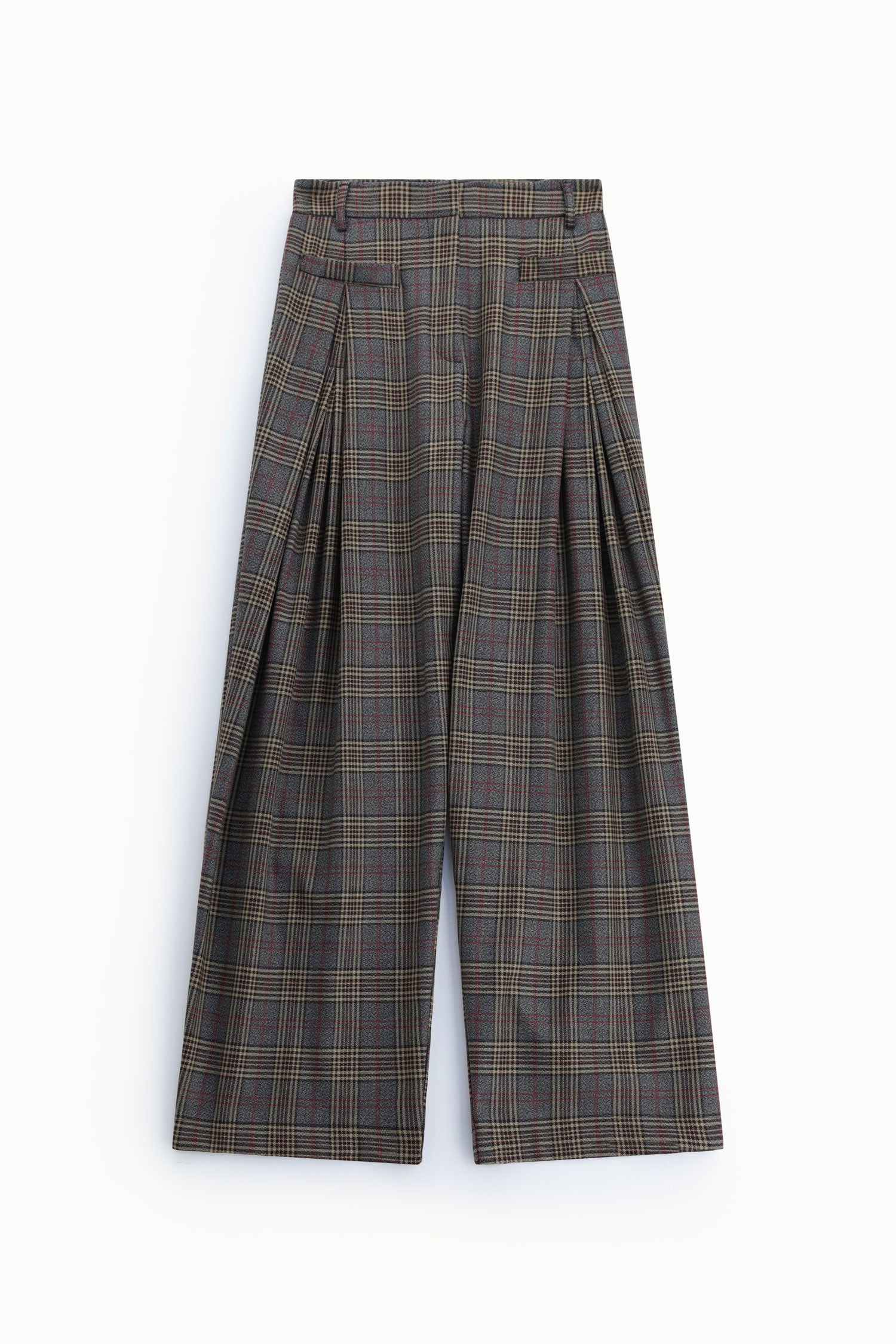 Pantalon en drap prince de galles gris et camel Imperial Femme vue produit