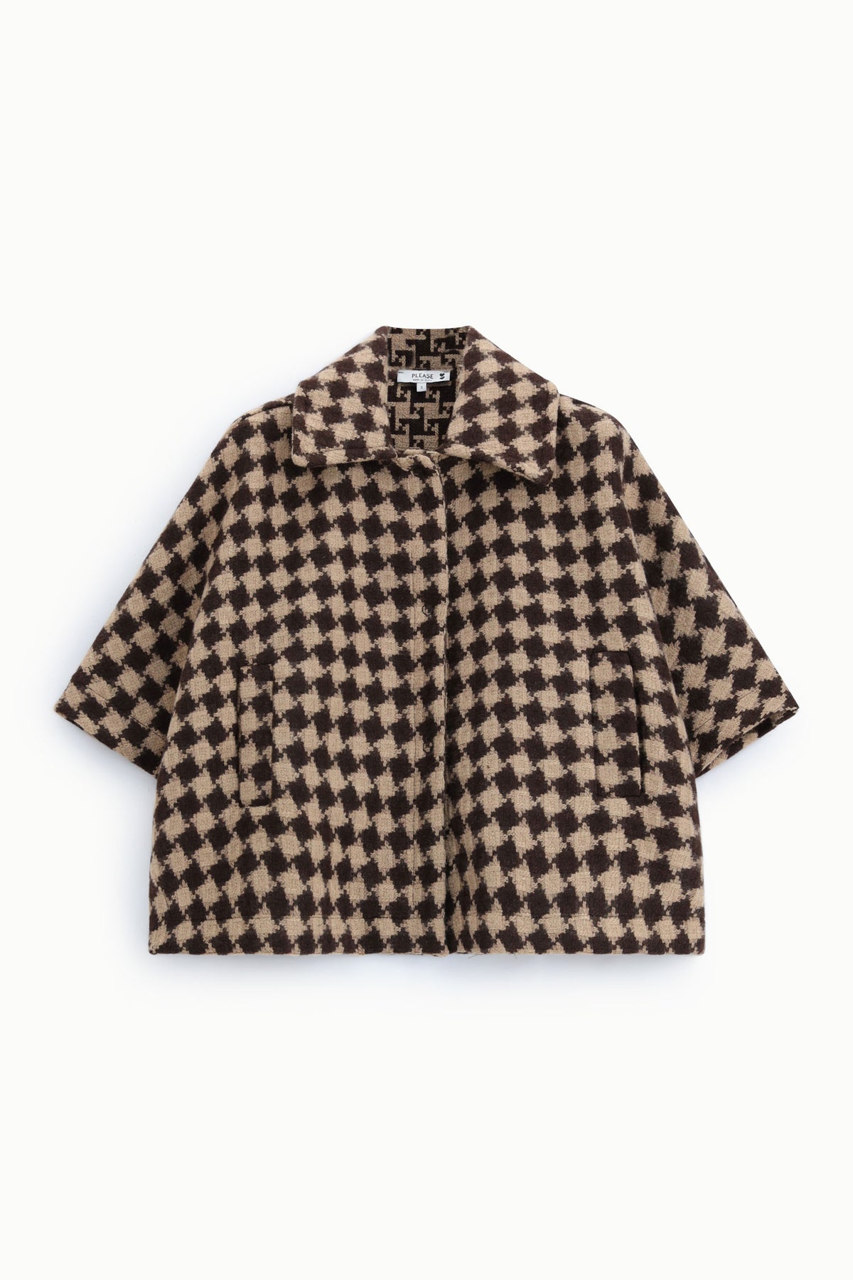 Blouson chocolat et camel Please Femme vue produit