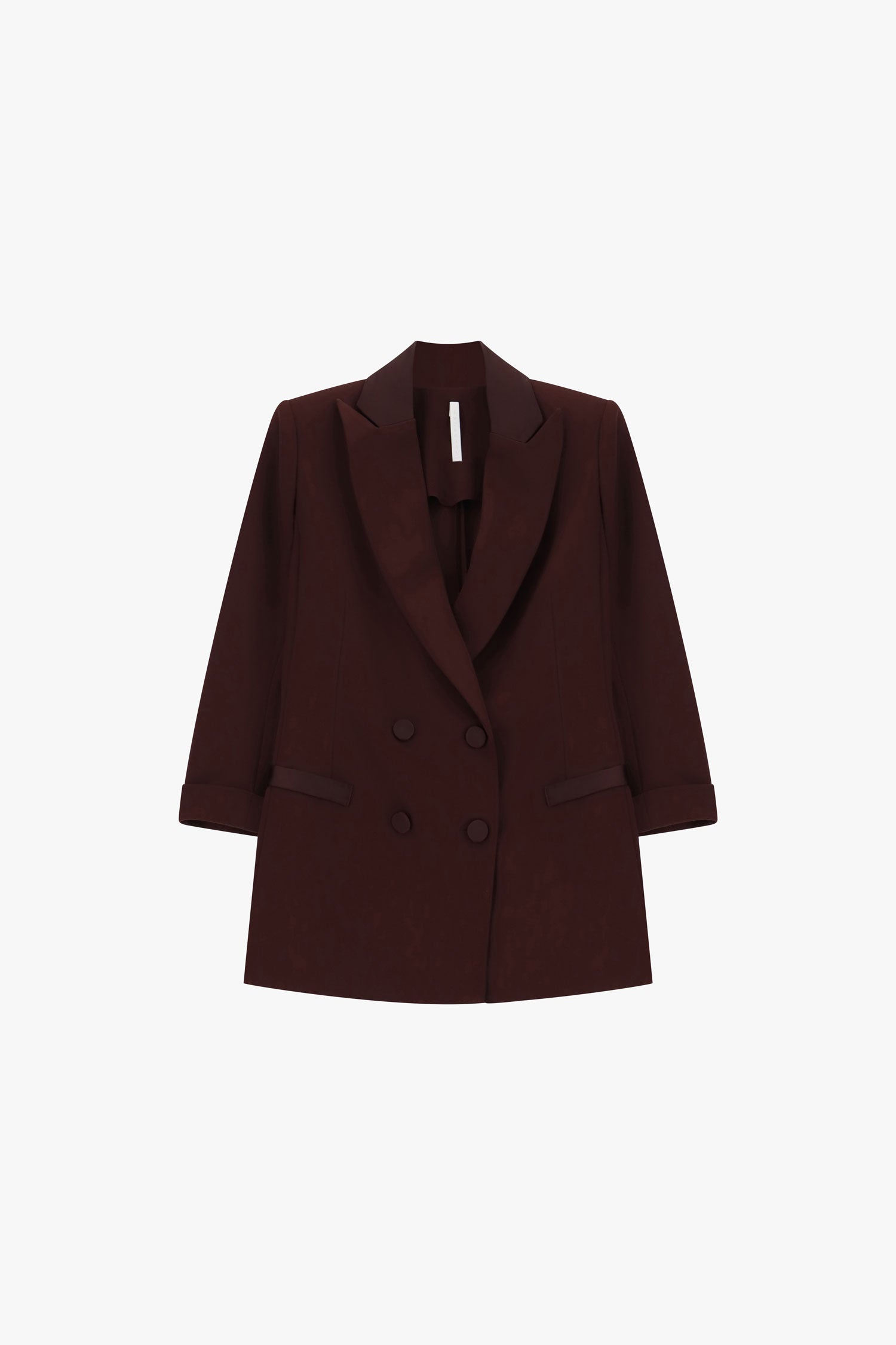 Blazer de smoking manches trois quarts bordeaux Imperial Femme vue produit
