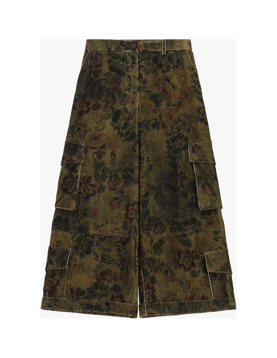 Pantalon cargo large camouflage vert militaire et noir à plat – Imperial