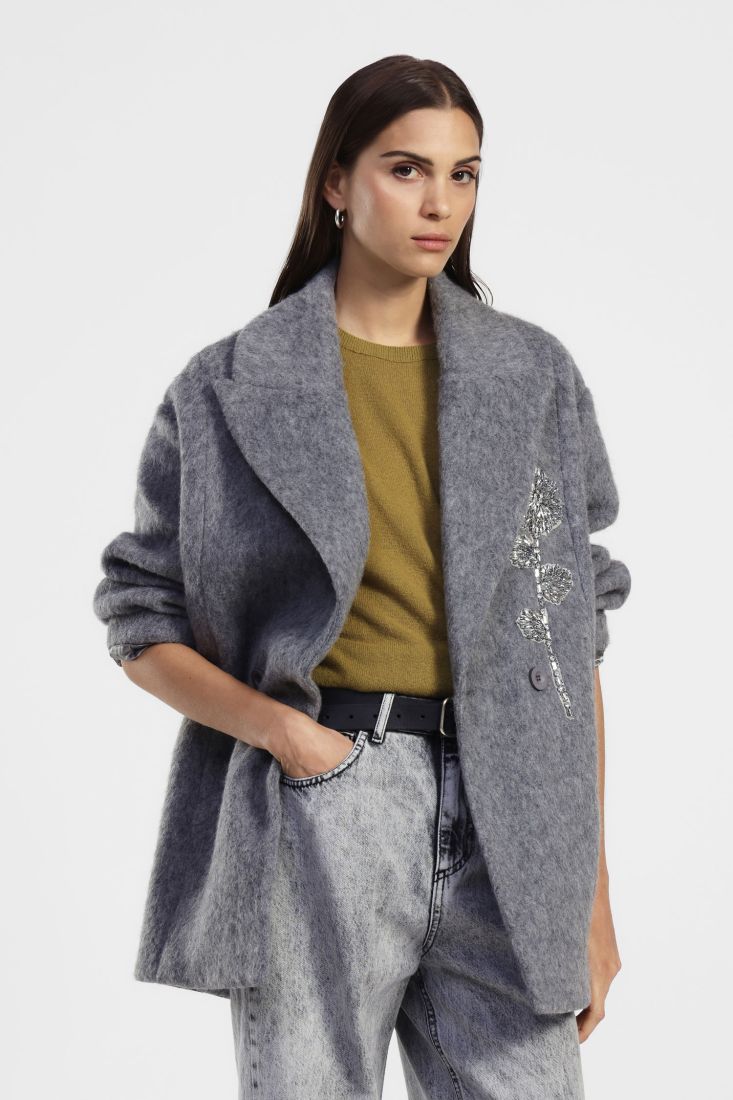 Dixie Manteau Grigio Kbehybsua
