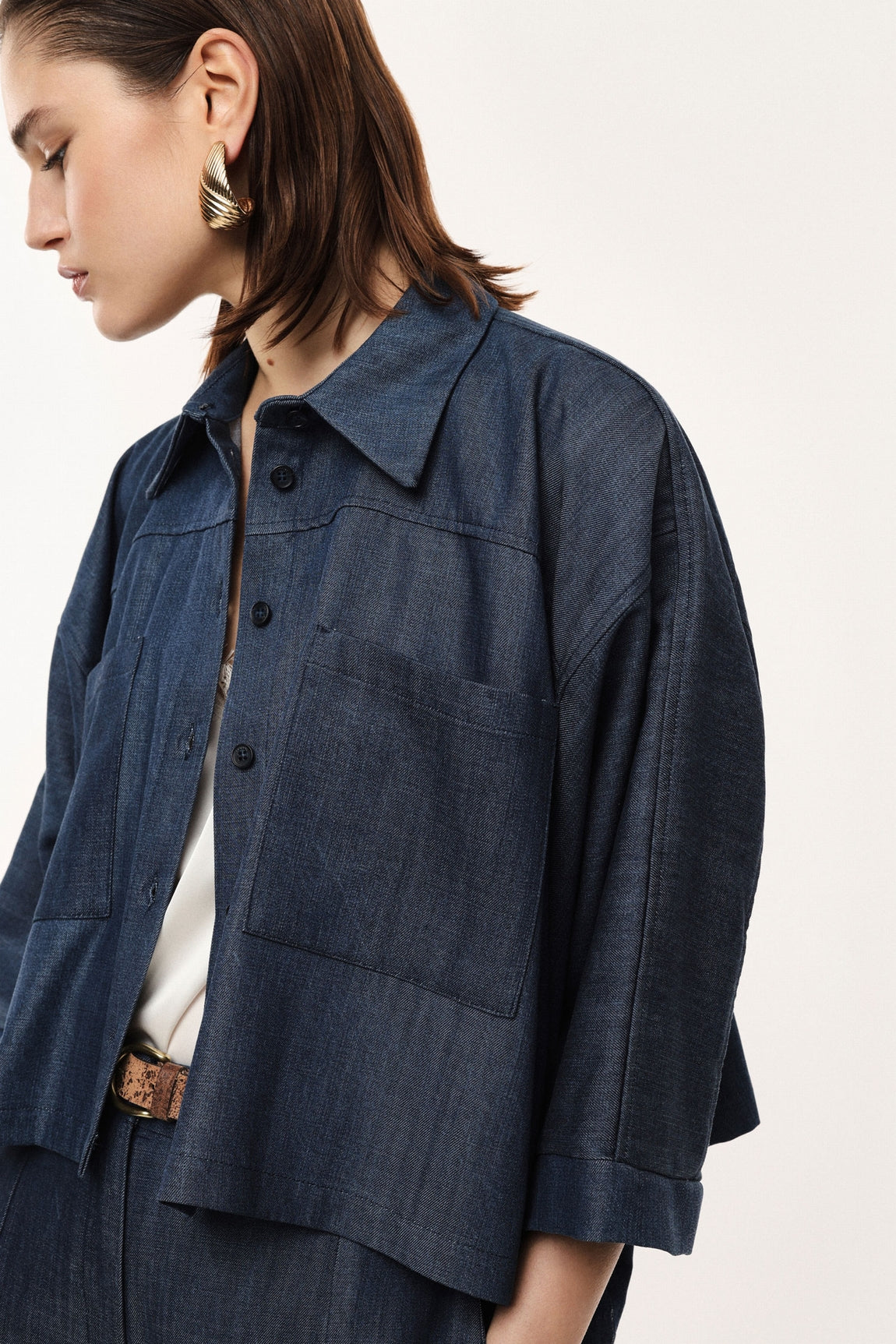 Imperial Chemise Blu Denim Cnk6laz
