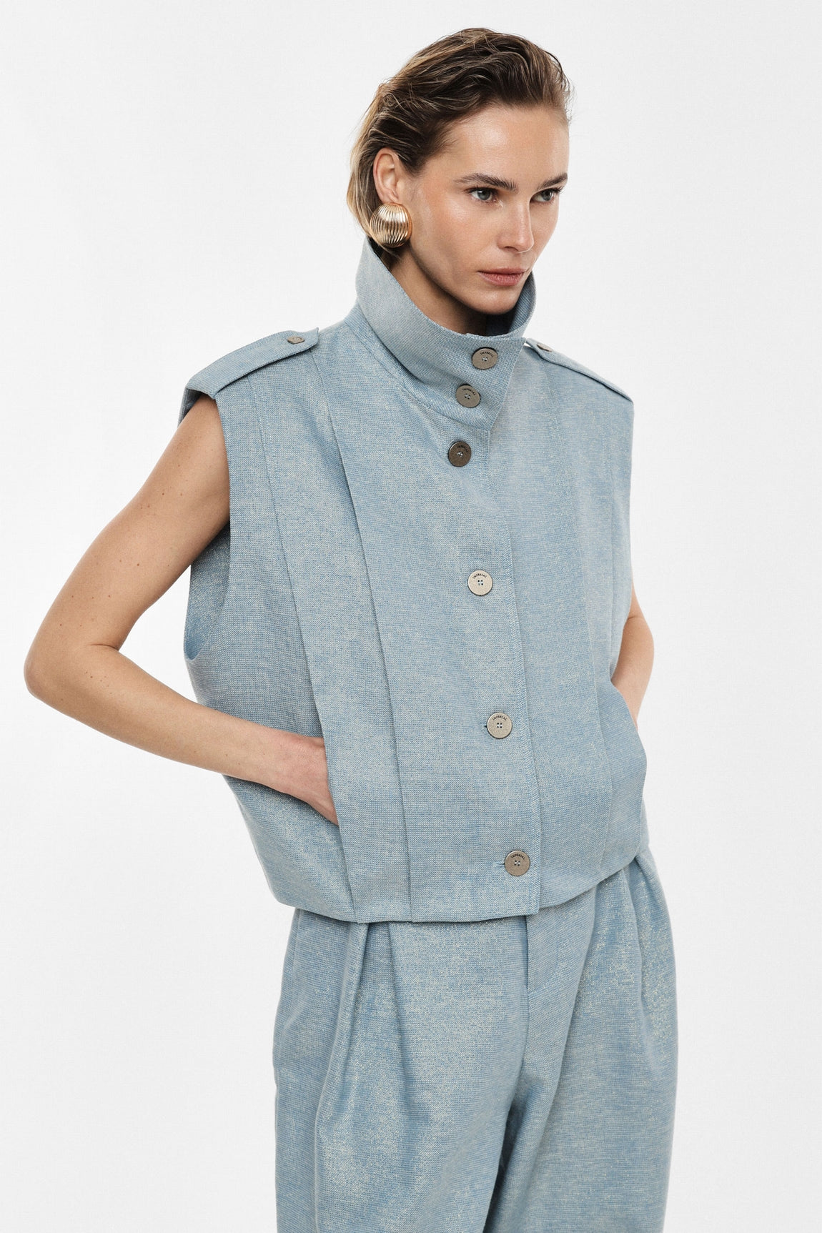 Imperial Gilet Azzuro Ld12ljioro