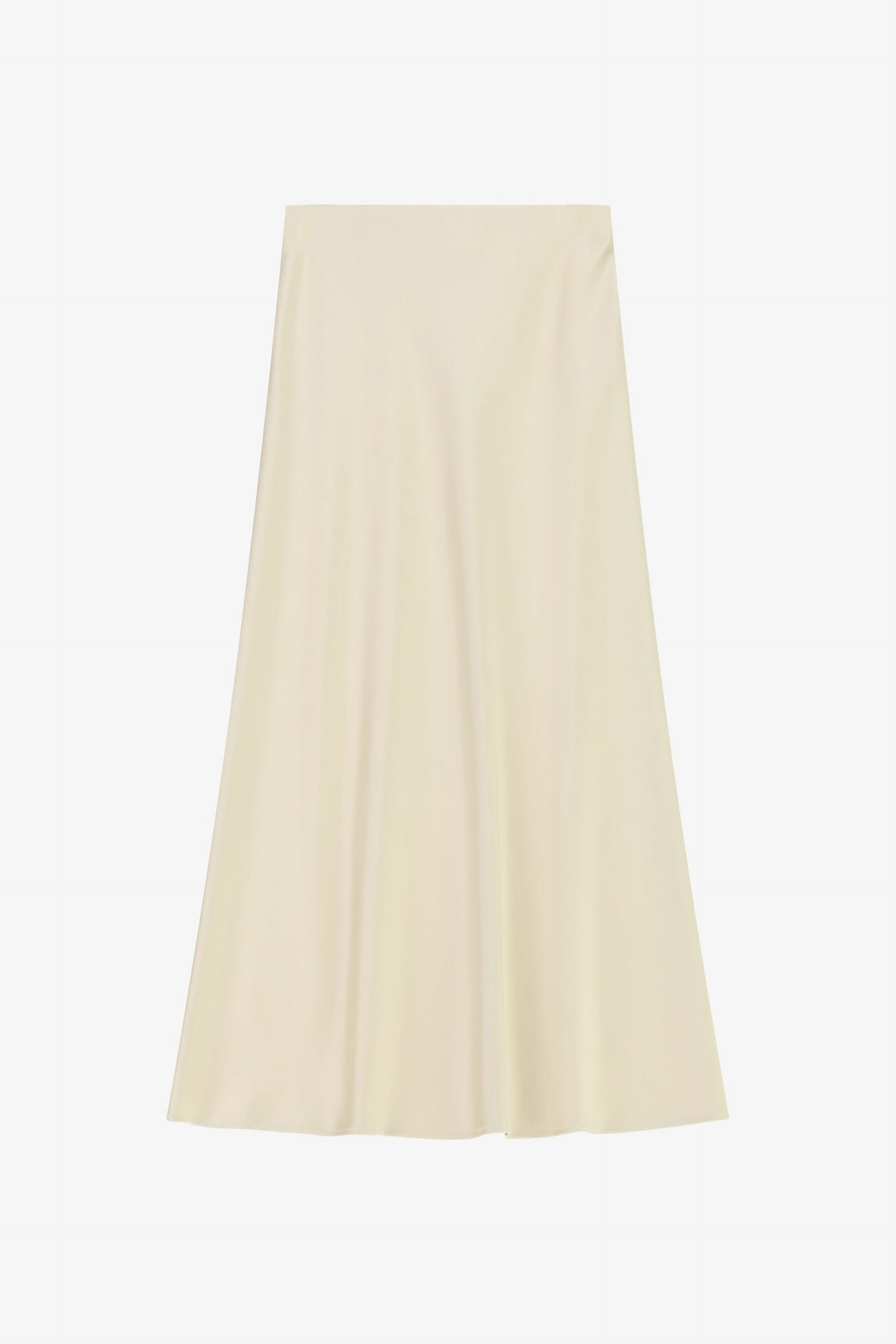 Jupe midi sirène en crêpe satin écru – Imperial Femme