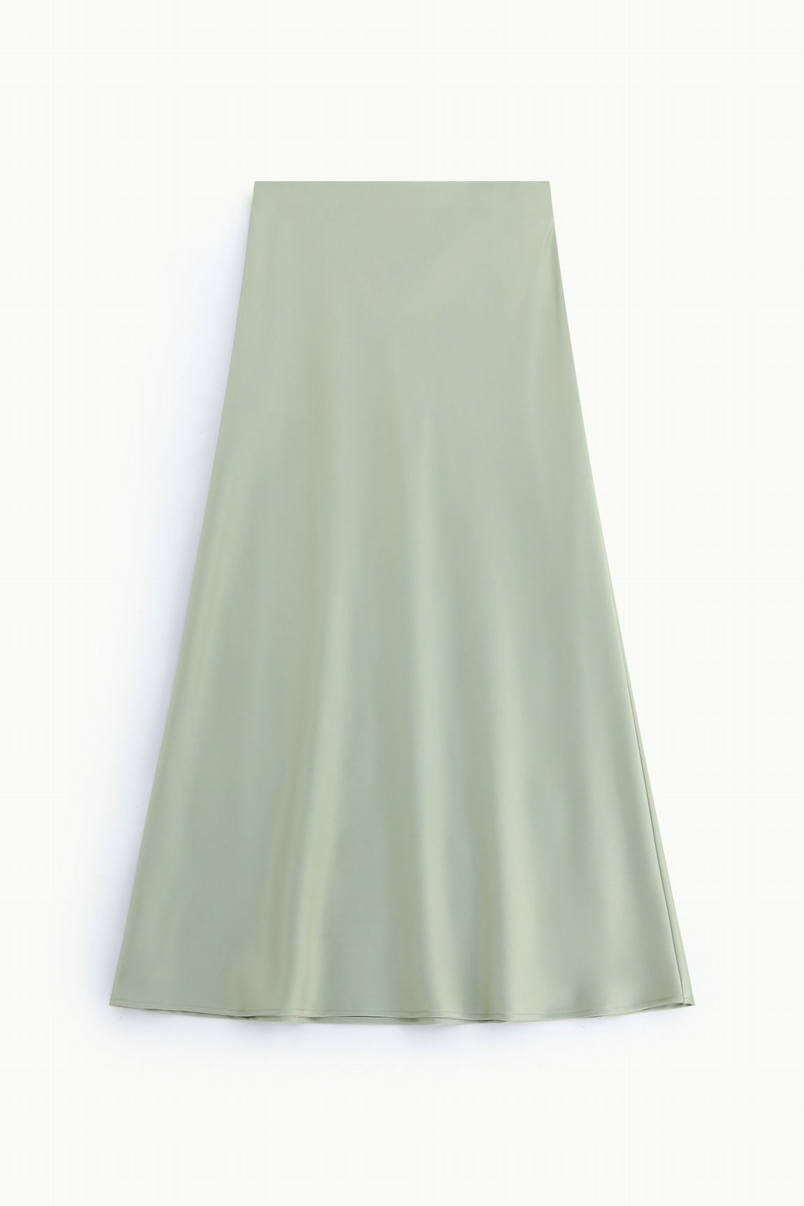 Jupe midi sirène en crêpe satin vert d'eau – Imperial Femme