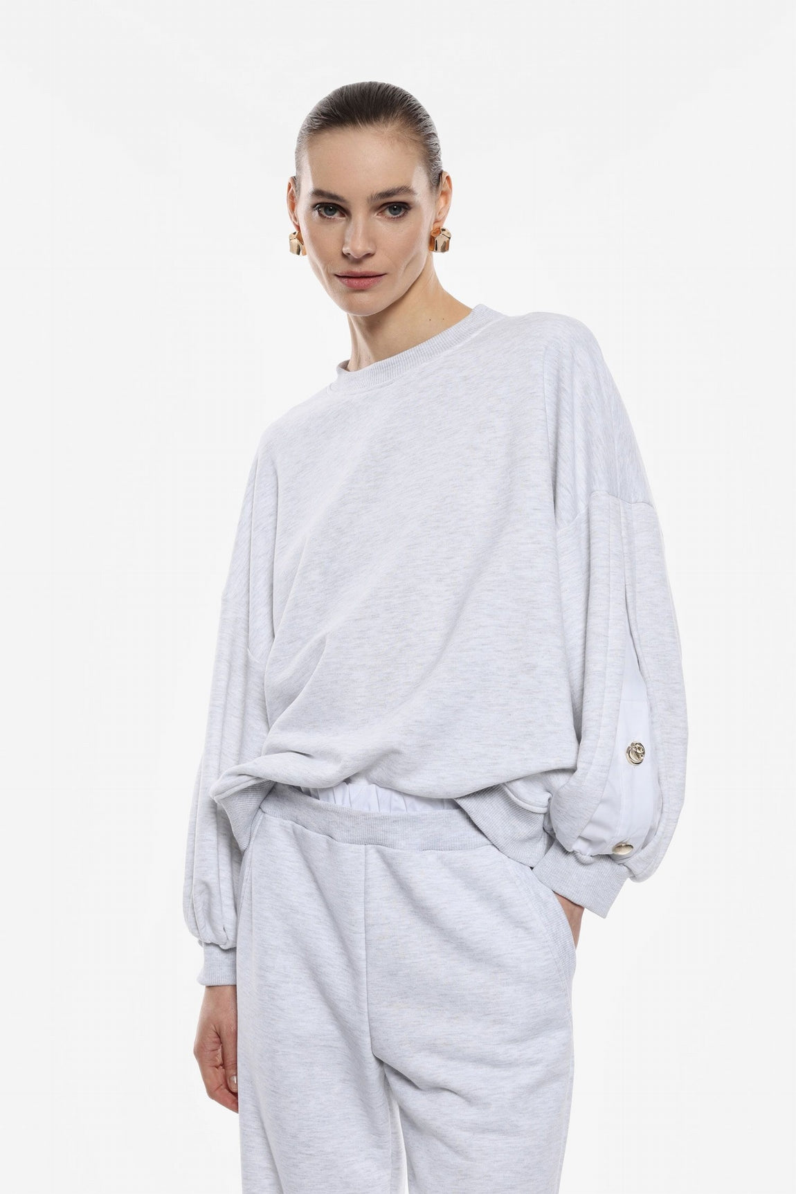 Imperial Sweat-shirt Grigio Melange F107jfy