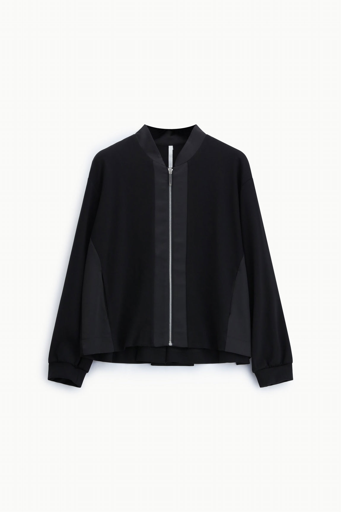 Bomber oversize à col satiné noir – Imperial Femme