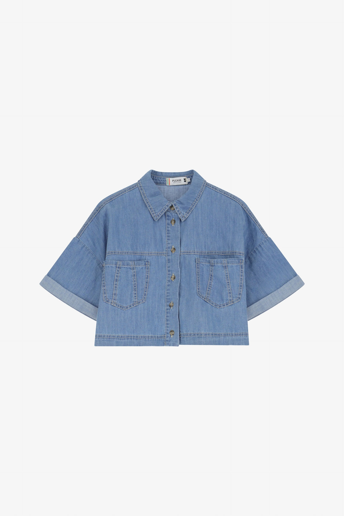 Please Blouson Blu Denim V0nazs7c52