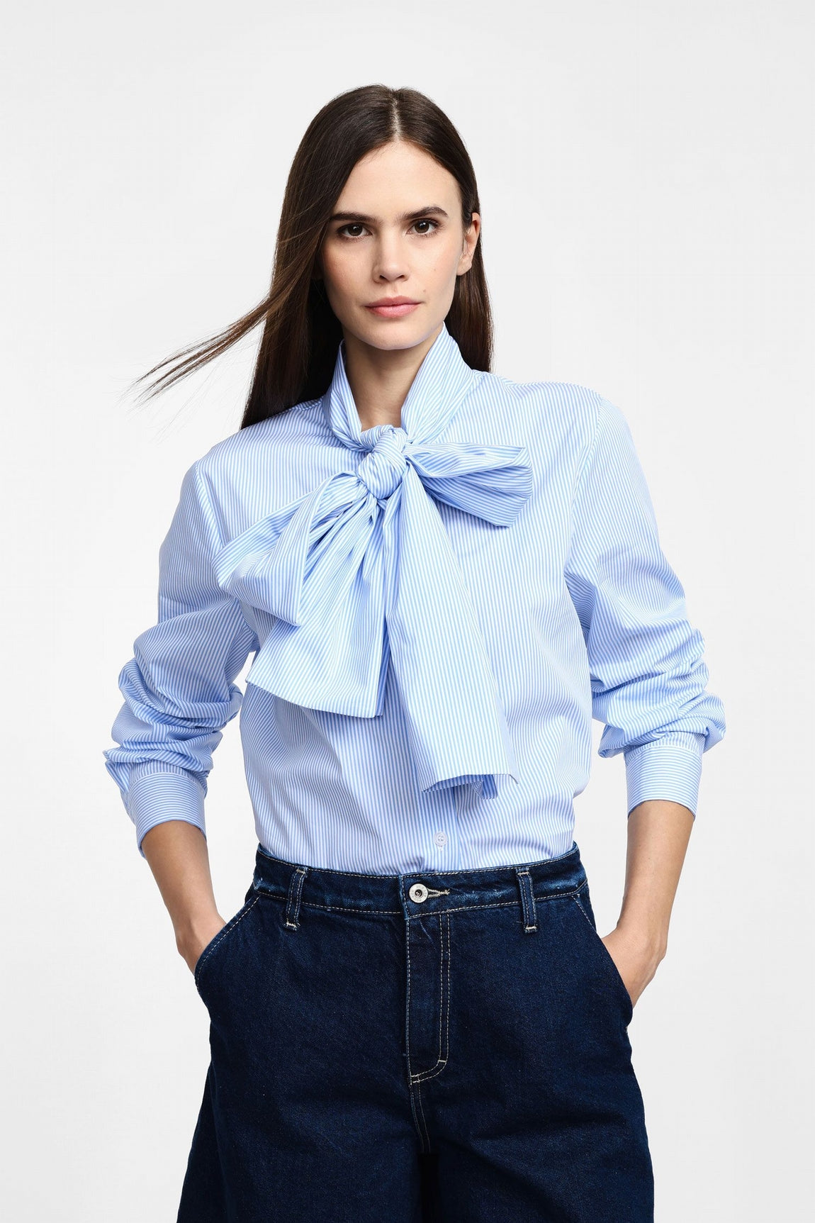 Please Chemise Bianco/Blu C975gg01