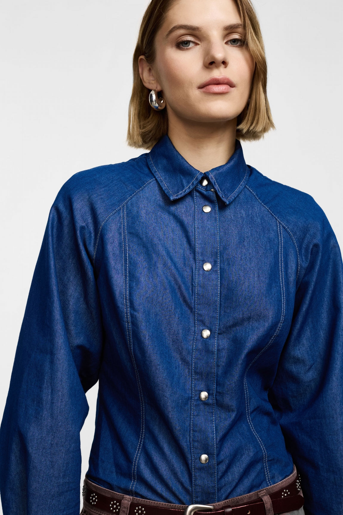 Please Chemise Blu Denim C1lfbujc91