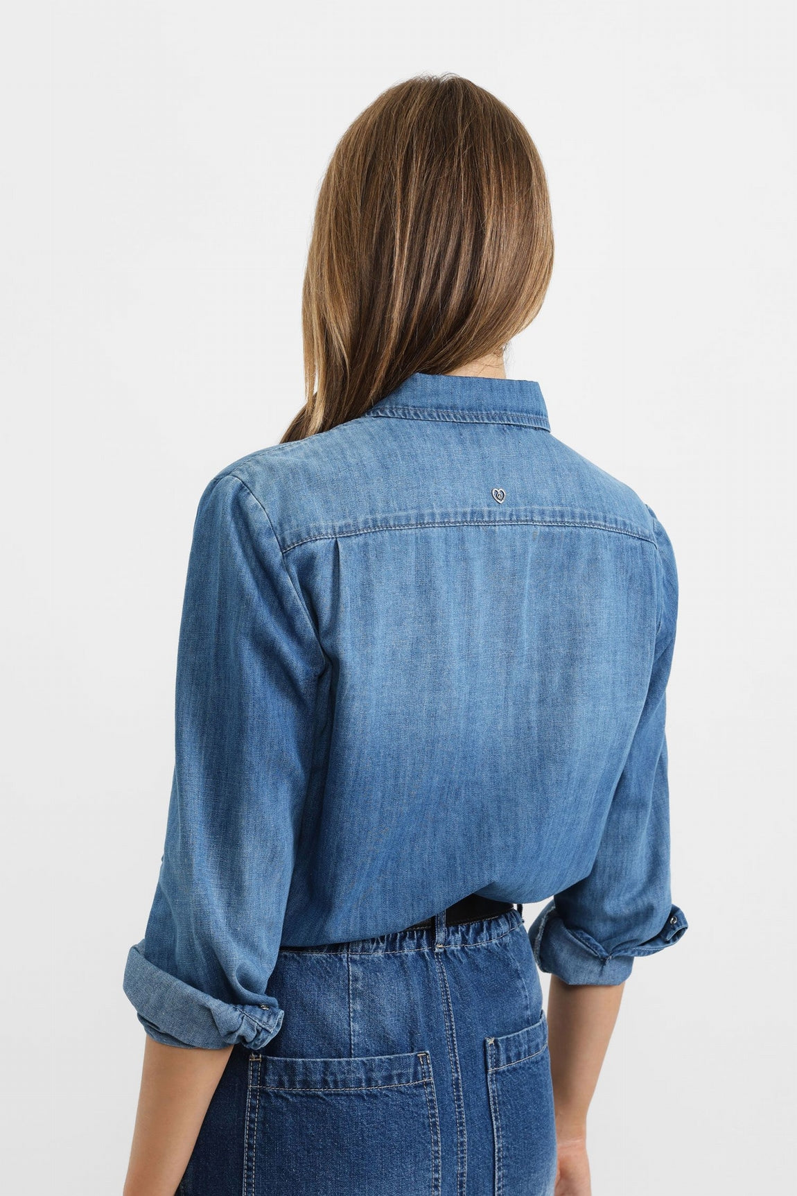 Please Chemise Blu Denim C8361midwa