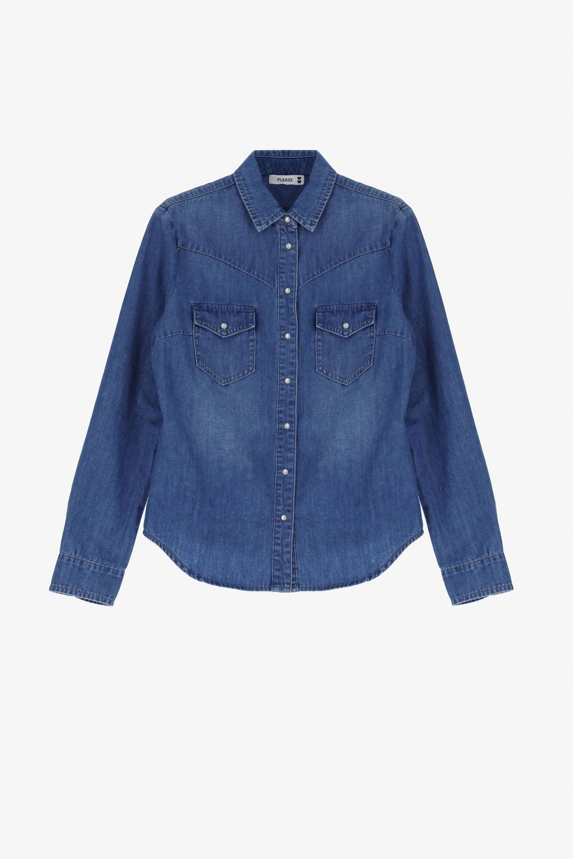 Please Chemise Blu Denim C8361midwa