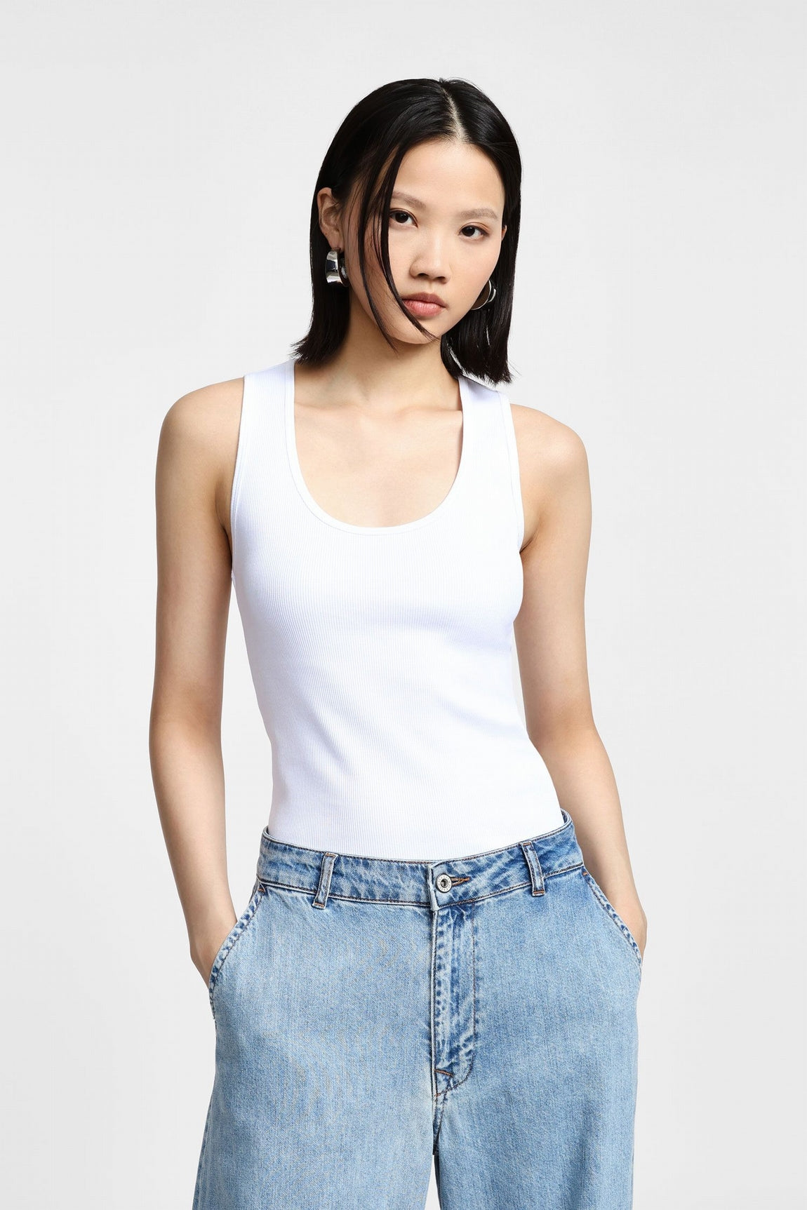 Please Debardeur Bianco R8555mod15