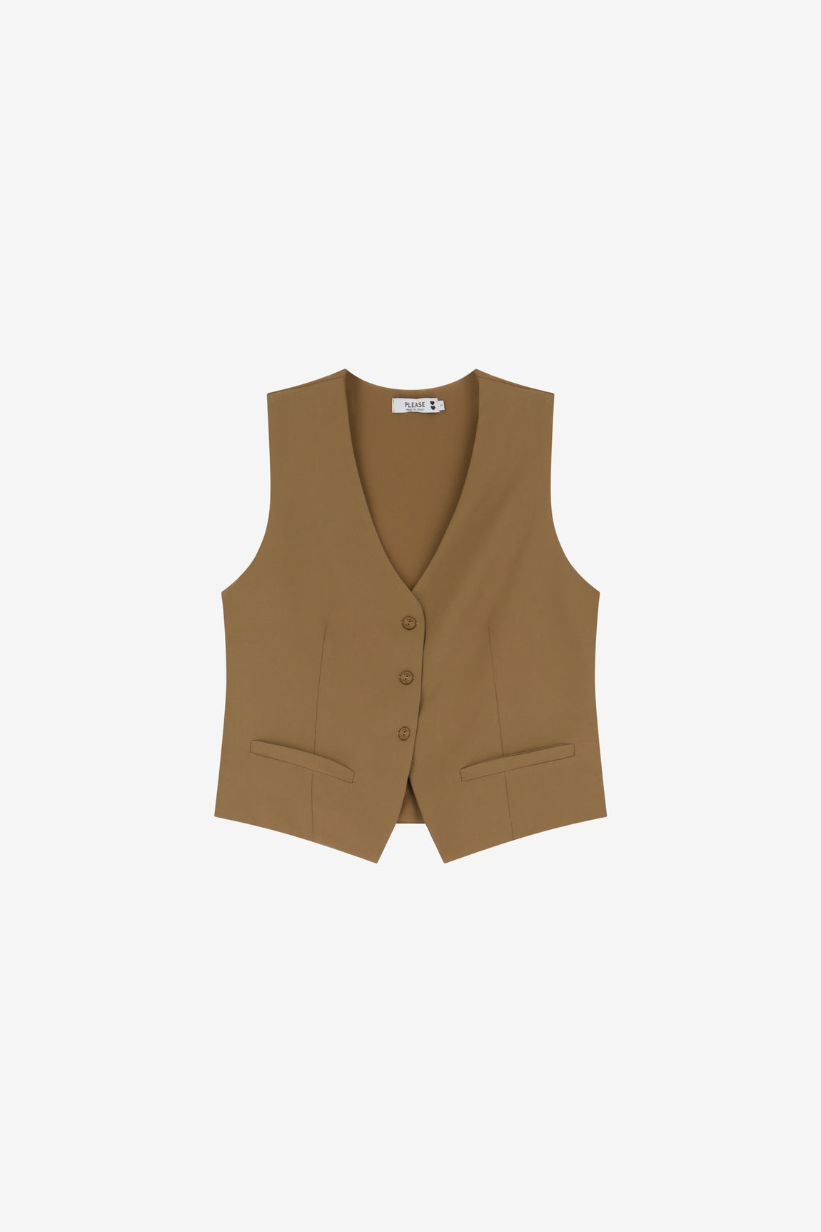 Please Gilet Cammello L0c9csi000
