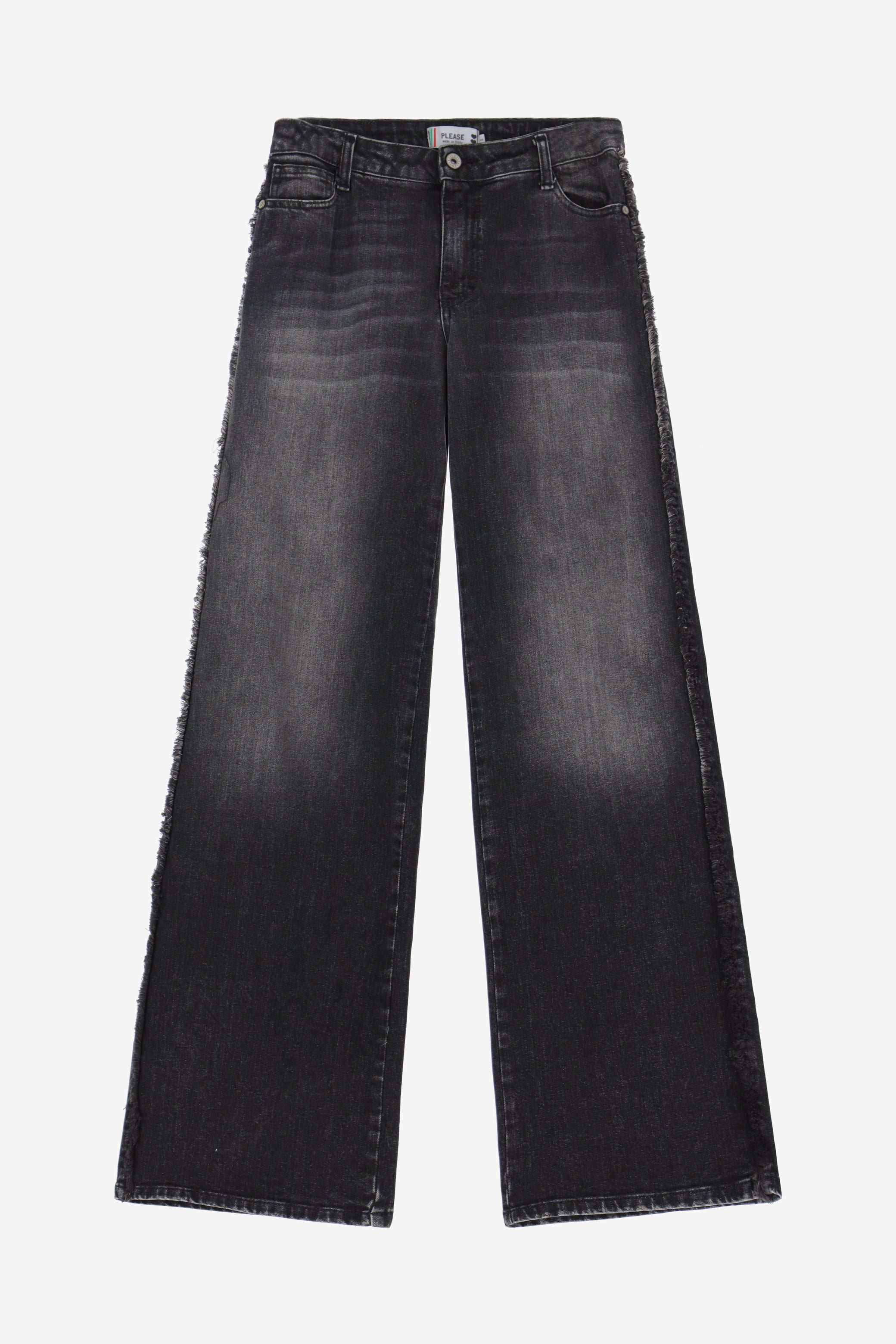 Please Jean Nero Denim P3afcpopfa