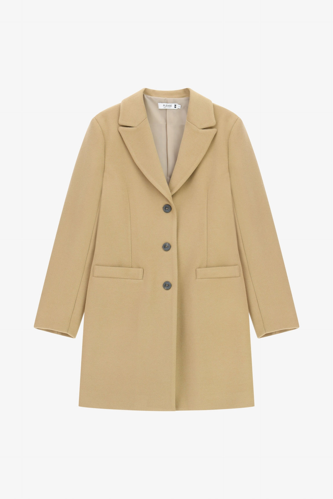 Please Manteau Cammello K0fbqy4000