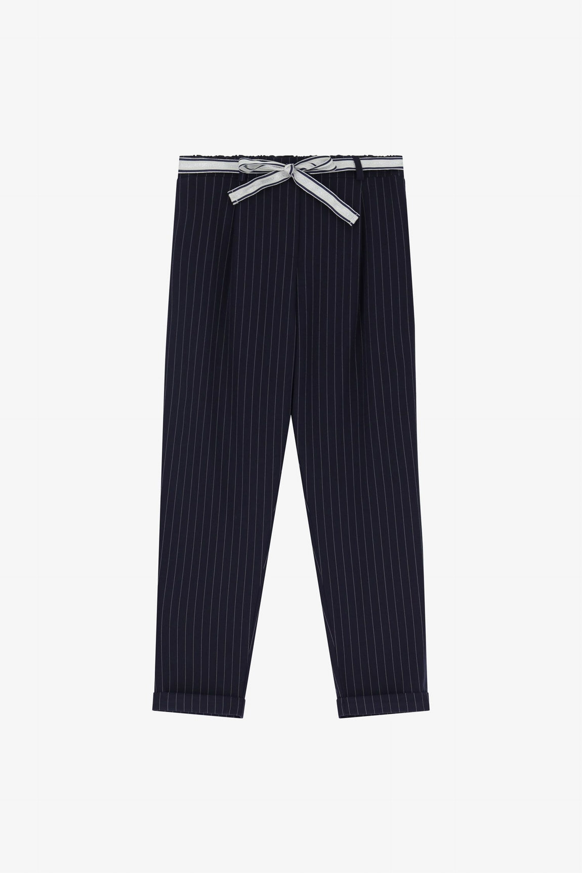 Please Pantalon Blu/Bianco P2xxdfi000