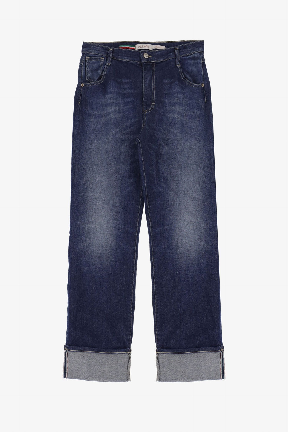 Please Pantalon Blu Denim P0vubq2e25