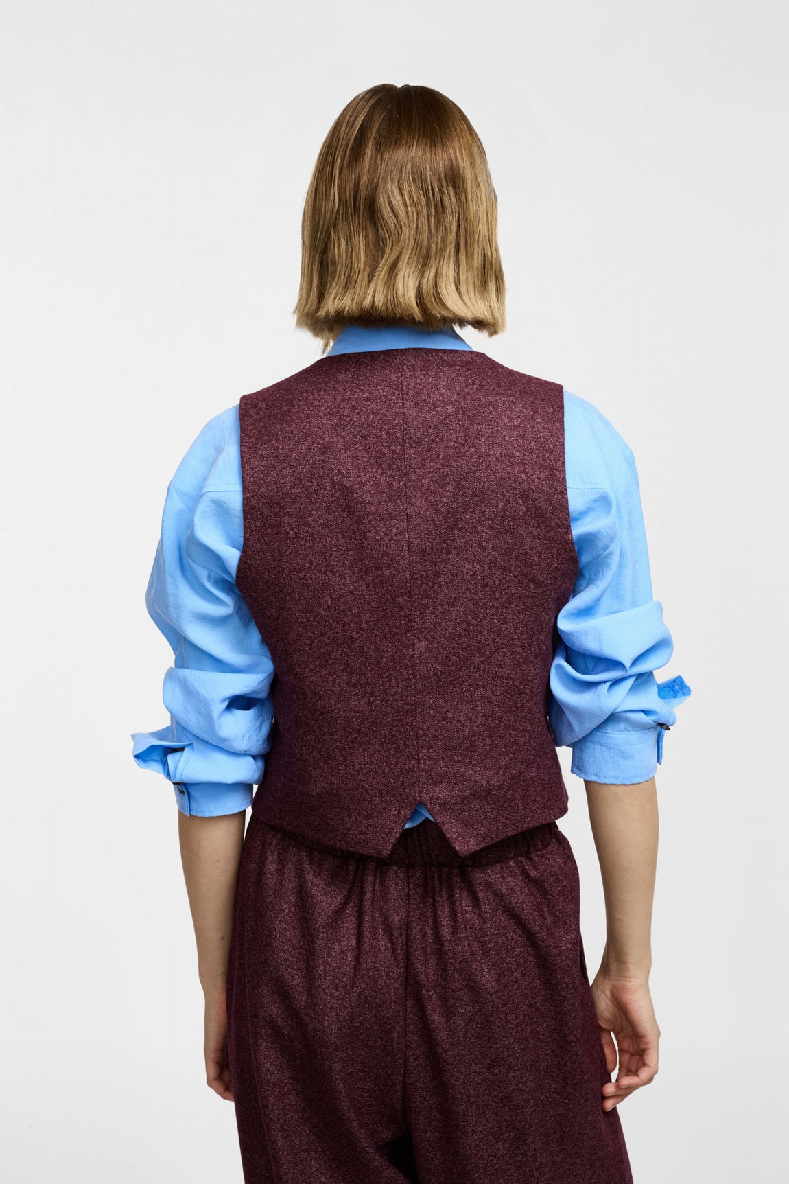 Please Pantalon Bordeaux/Bianco P975gg11