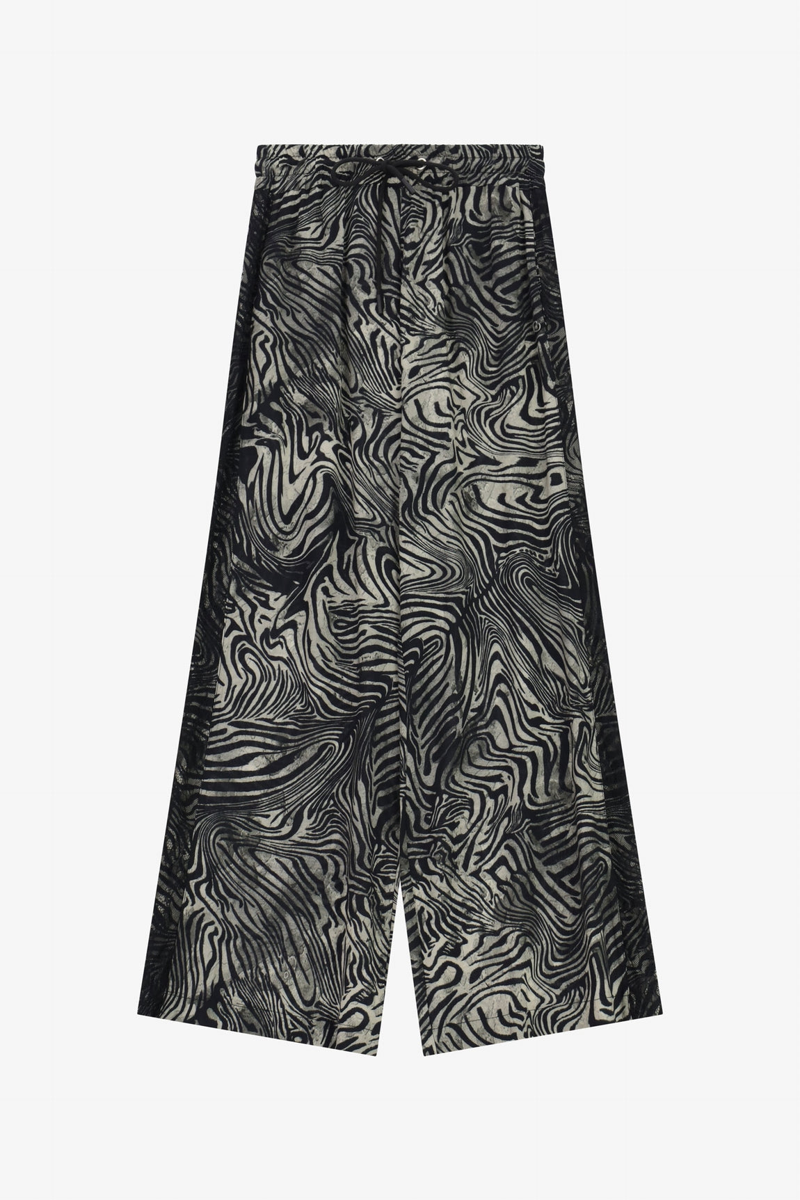 Please Pantalon Nero/Grigio P3m6dkr000