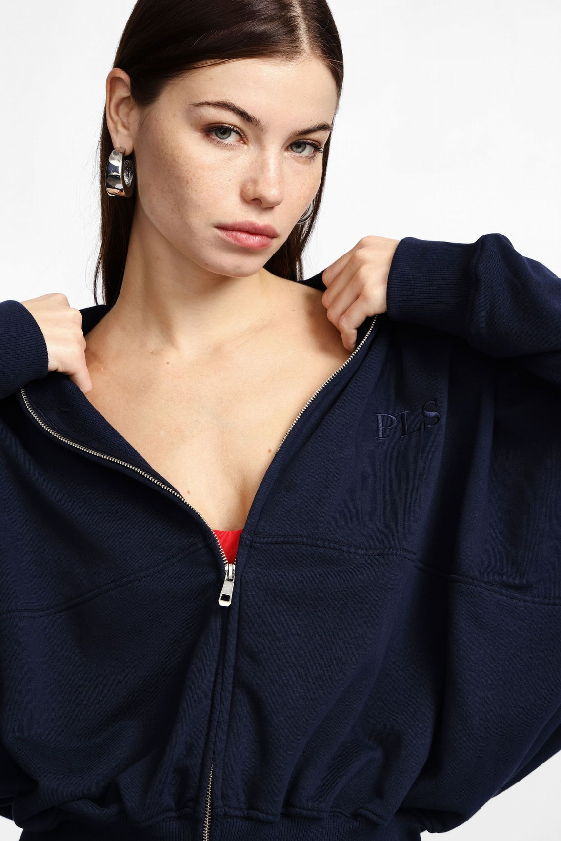 Please Sweat-shirt Blu F8555mod4