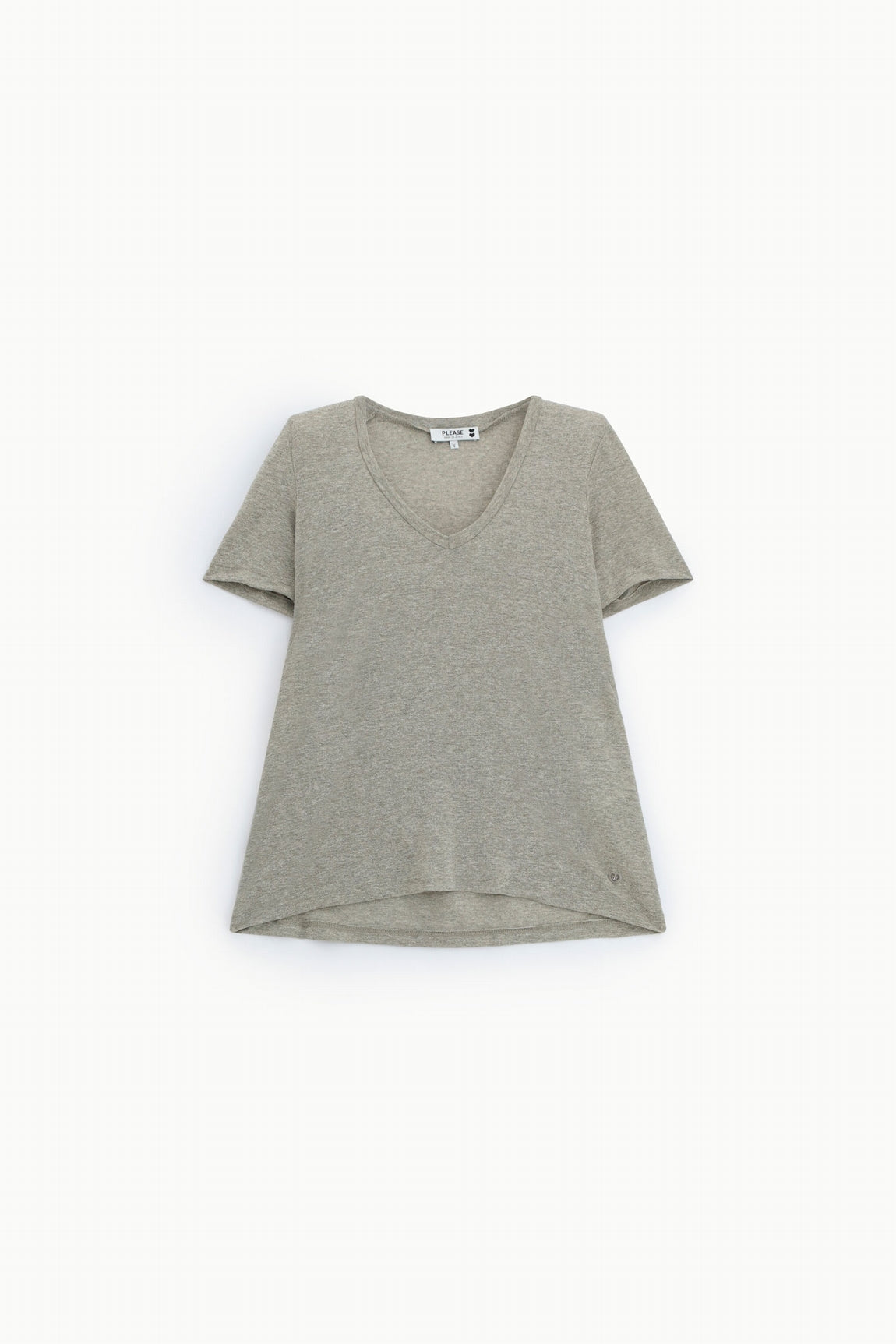 Please T-shirt Beige Melange T0ayop0000