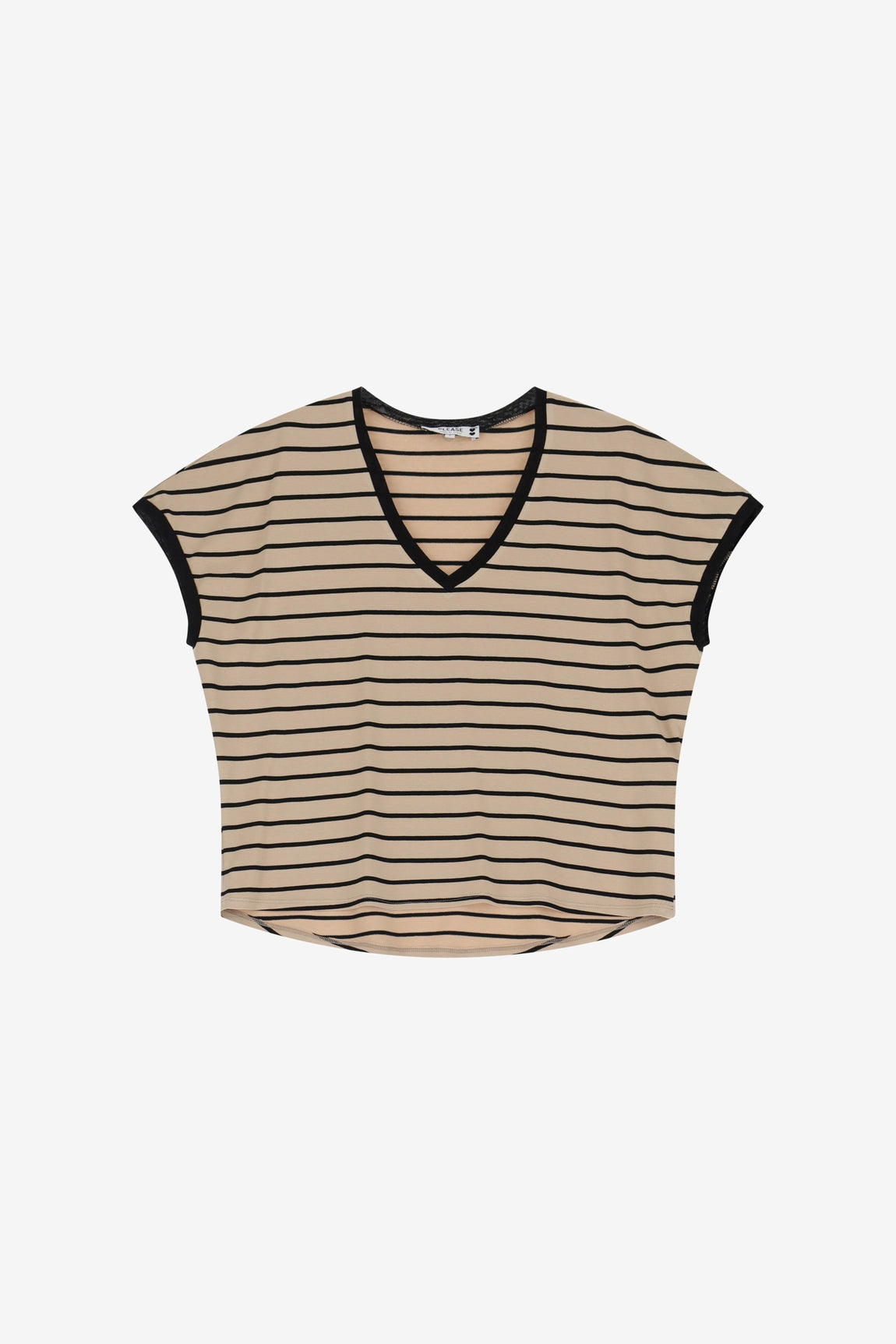 Please T-shirt Beige Nero T0jywq4000