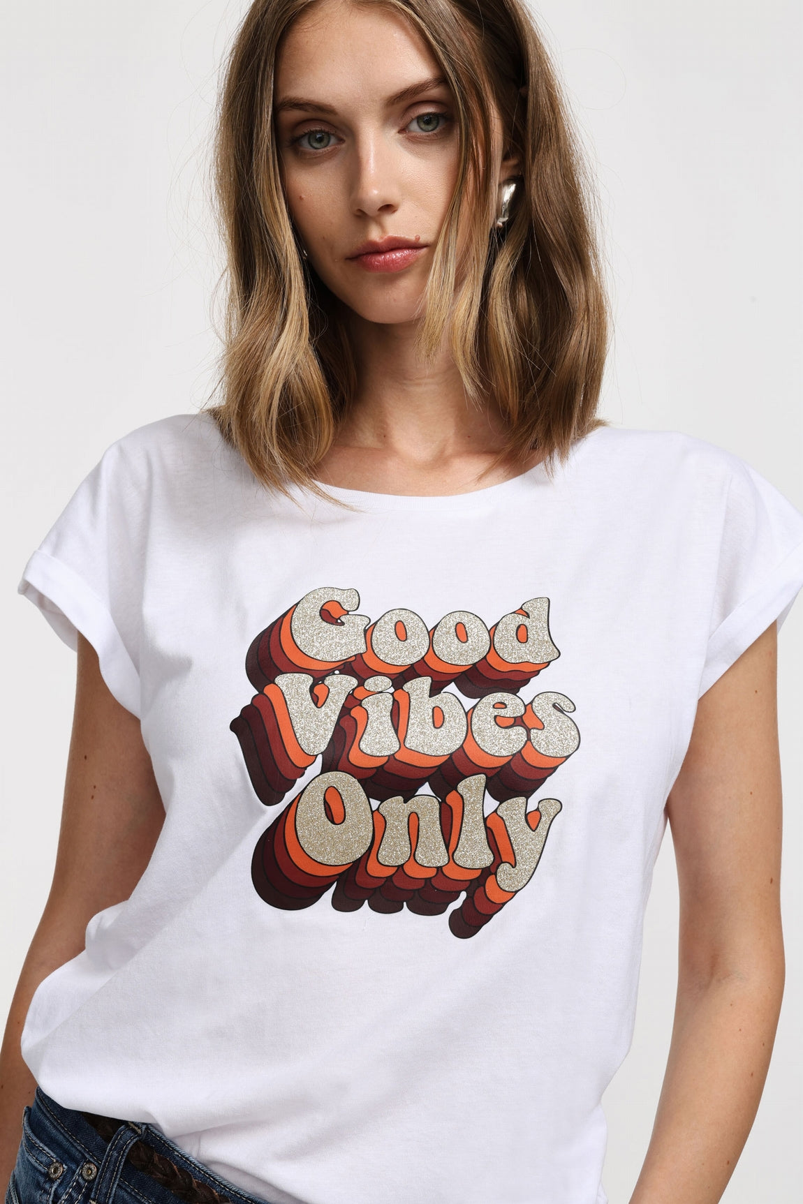 Please T-shirt Bianco T7663bpa03