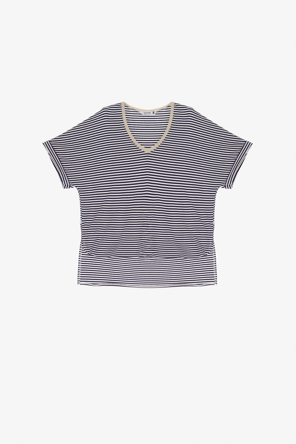 Please Top Blu Bianco T0qwben000