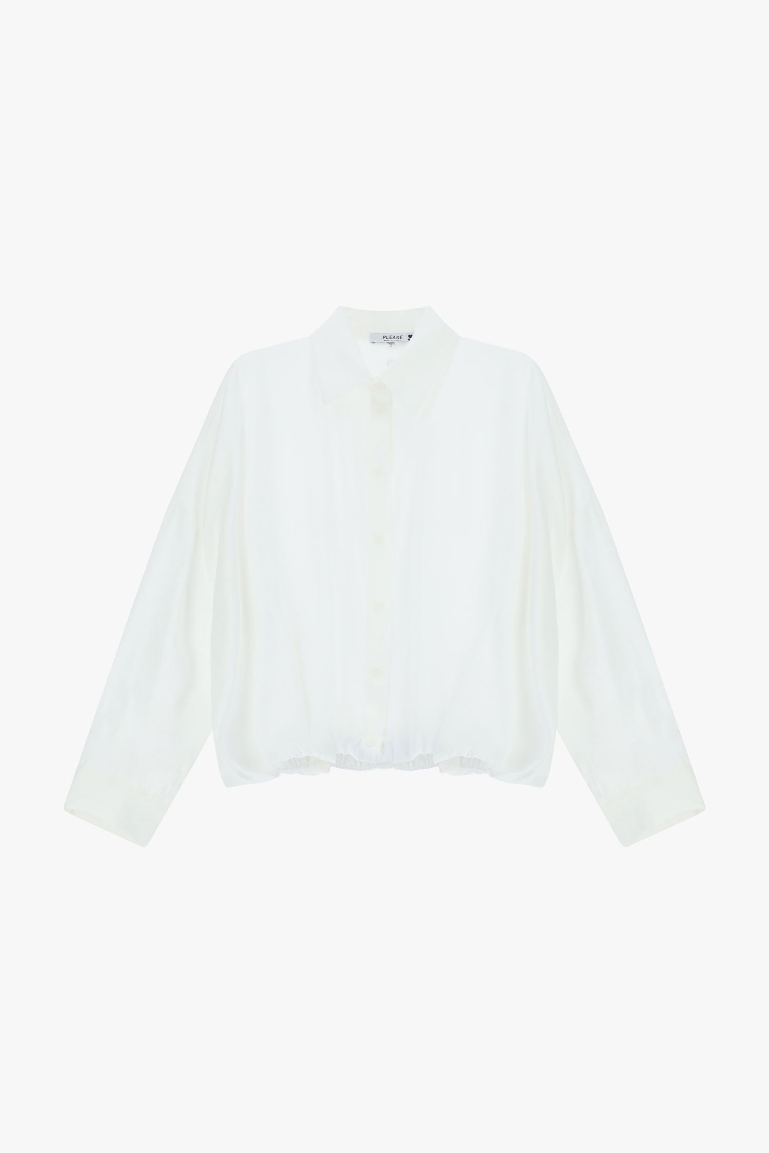 Chemise cropped blanche Please Femme vue produit