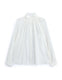 Image de Chemise fluide col montant froncé blanche – Imperial