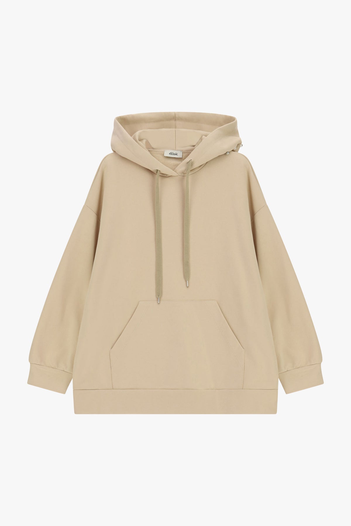Sweat à capuche perlé oversize ivoire – Dixie