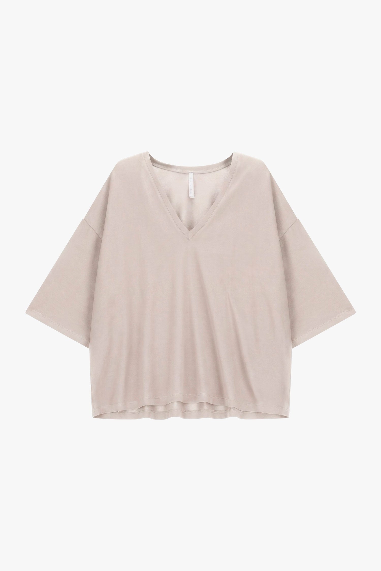 Top ample manches chauve-souris col V écru Imperial Femme