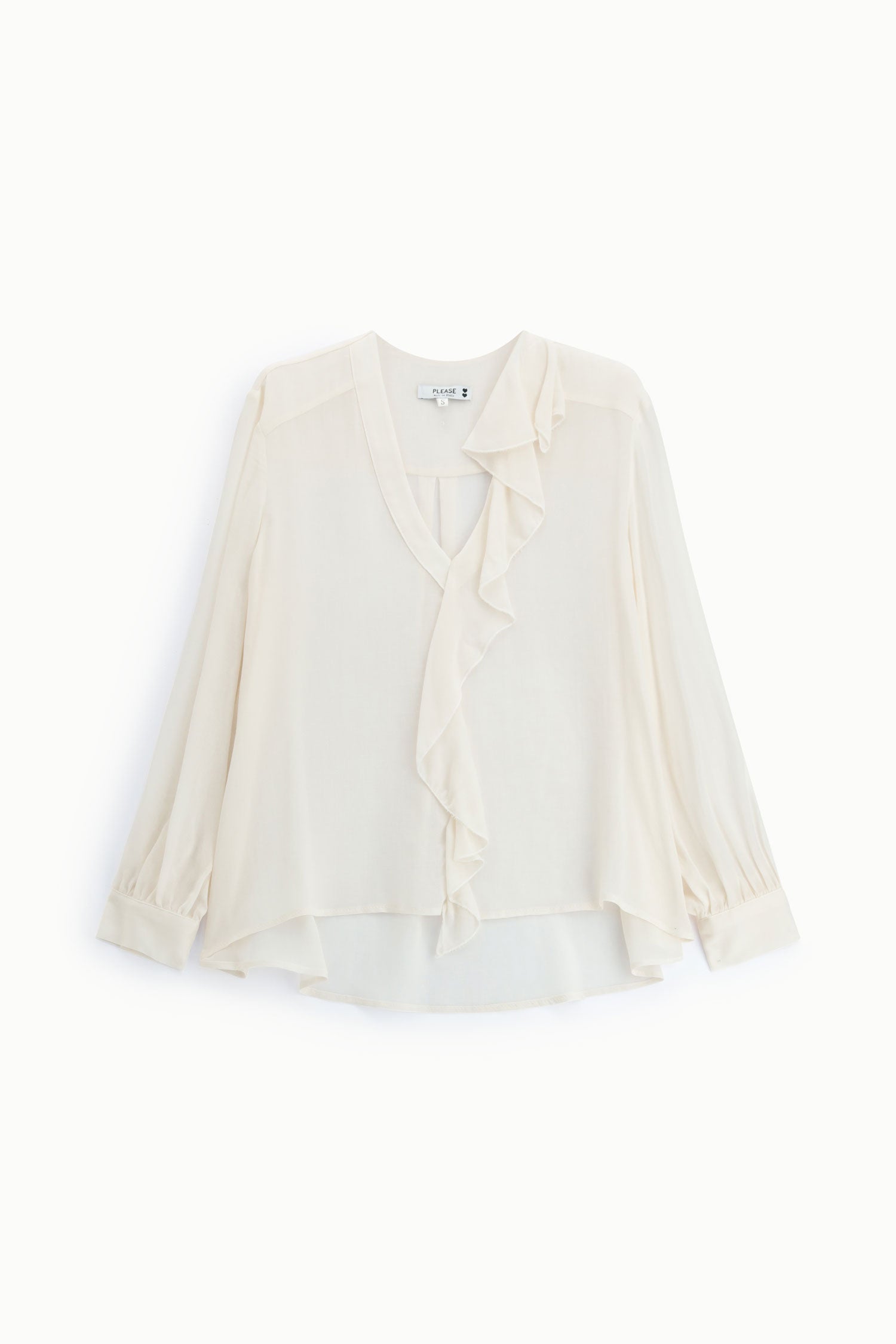 Chemise en laine melangee ecru Please Femme vue produit