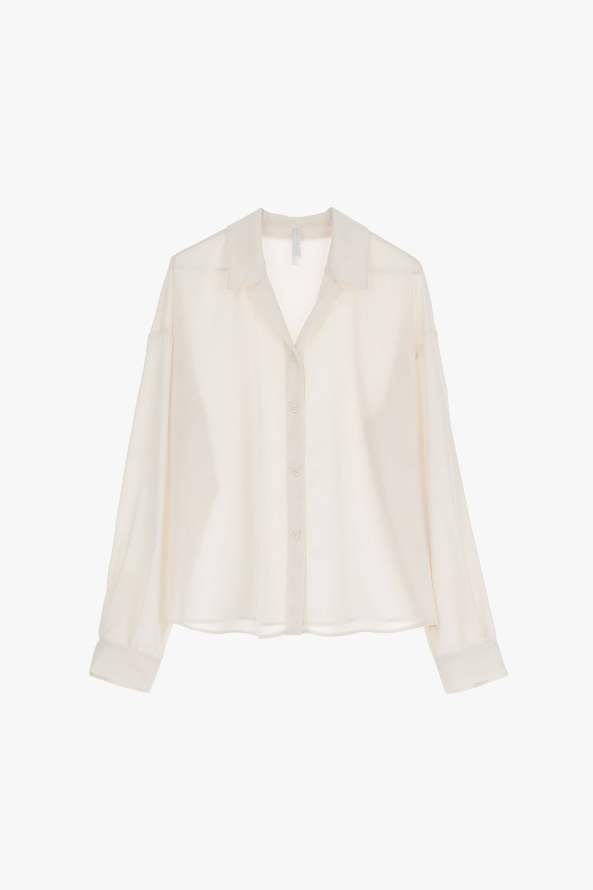 Chemisier oversize en crêpe satin champagne – Femme