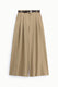 Image de Pantalon palazzo taille haute à pinces beige – Femme