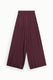 Image de Pantalon palazzo fluide taille élastiquée aubergine – Femme