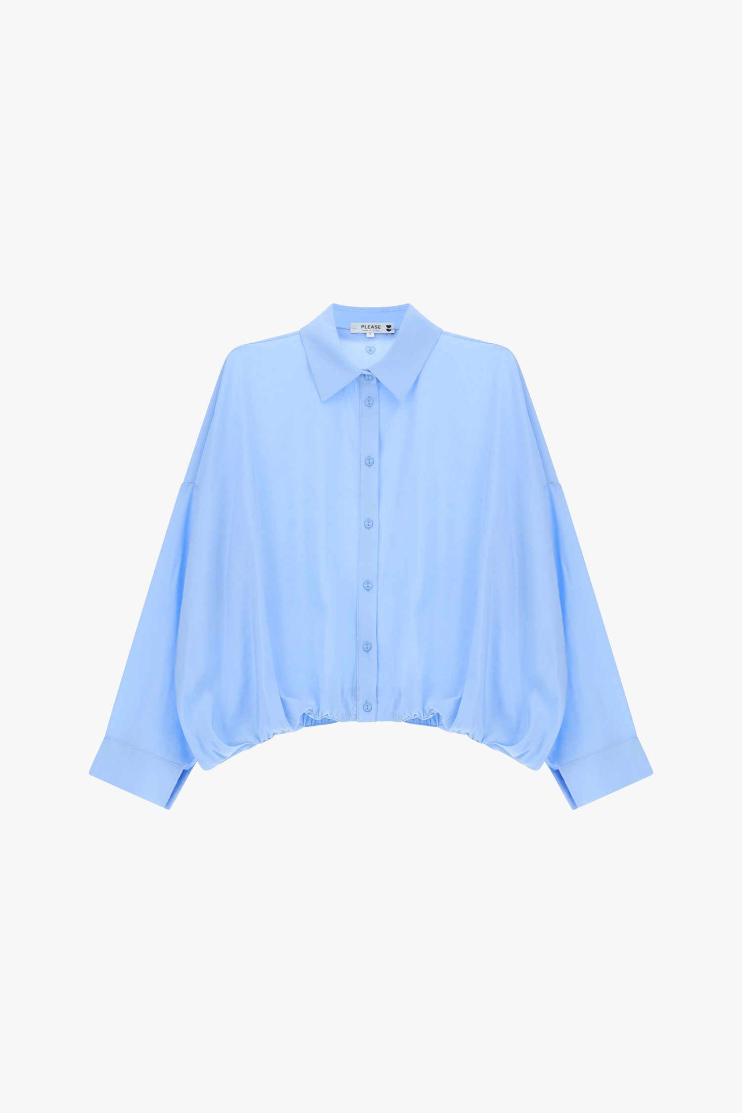 Chemise cropped bleu azur Please Femme vue produit